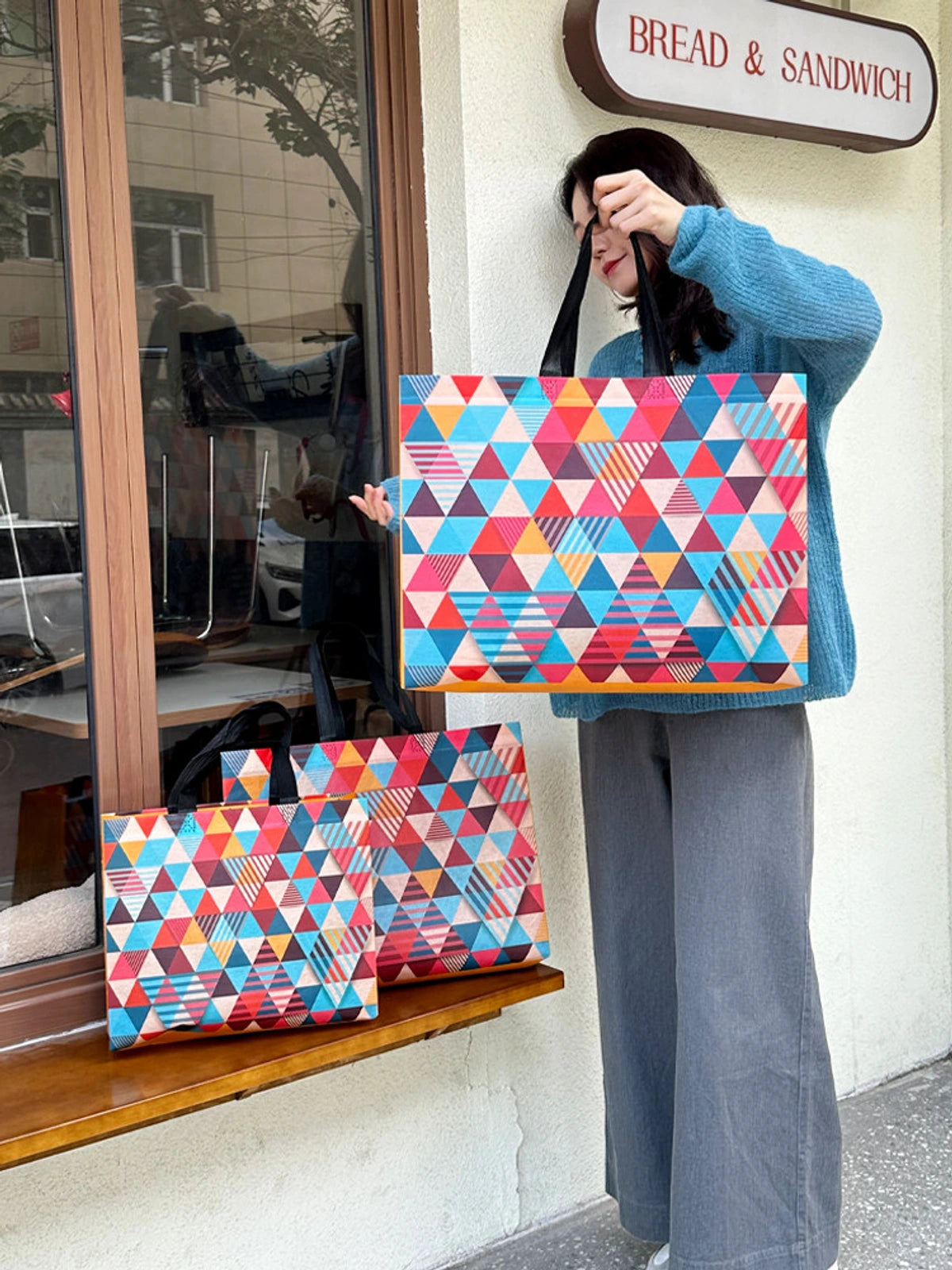 Bohemian Print Non-Woven Tote Bags — 1 Style product view 1