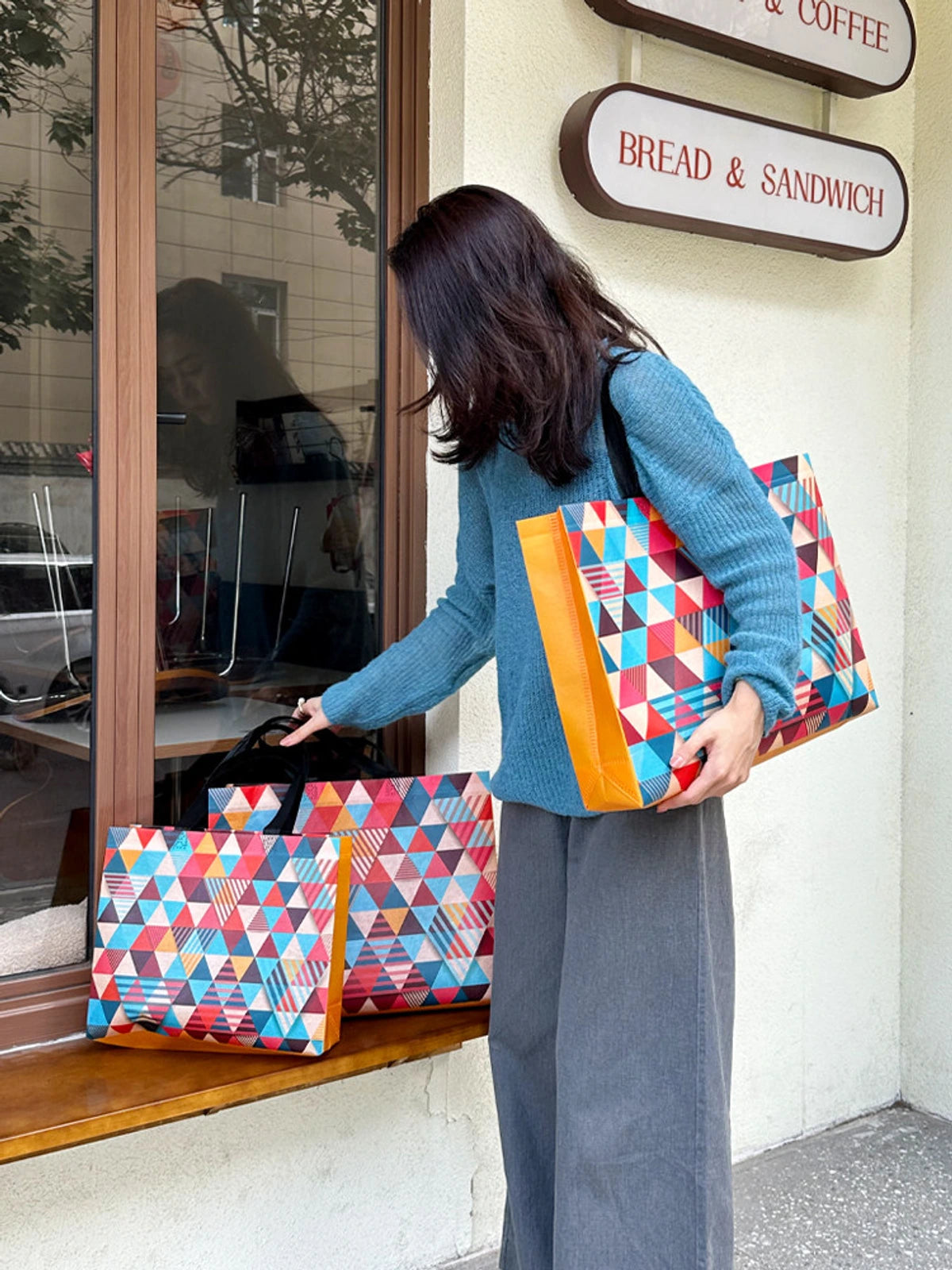 Bohemian Print Non-Woven Tote Bags — 1 Style product view 4