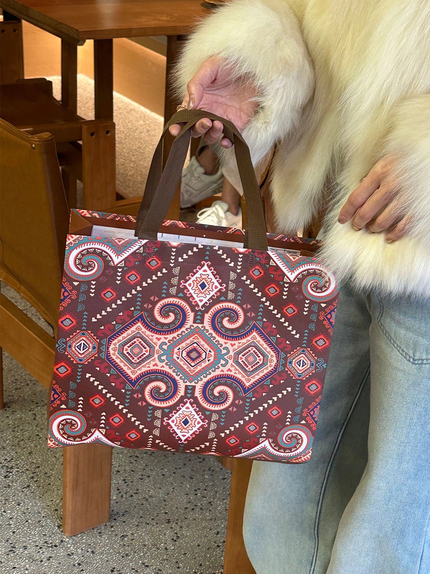 Bohemian Print Non-Woven Tote Bags — 2 Styles product view 2