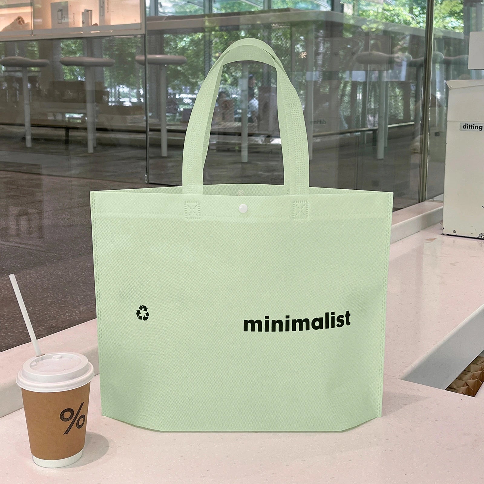 Boutique Non-Woven Garment Packaging Bags — 13 Styles — mini Light Green Tote