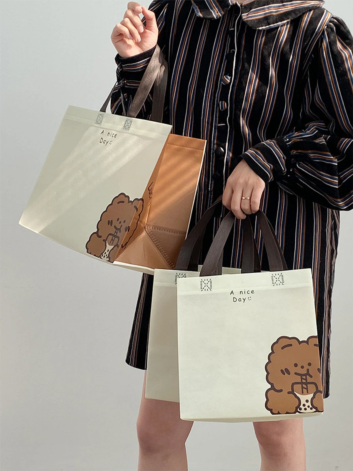 Boutique Non-Woven Garment Packaging Bags — 3 Styles product view 1
