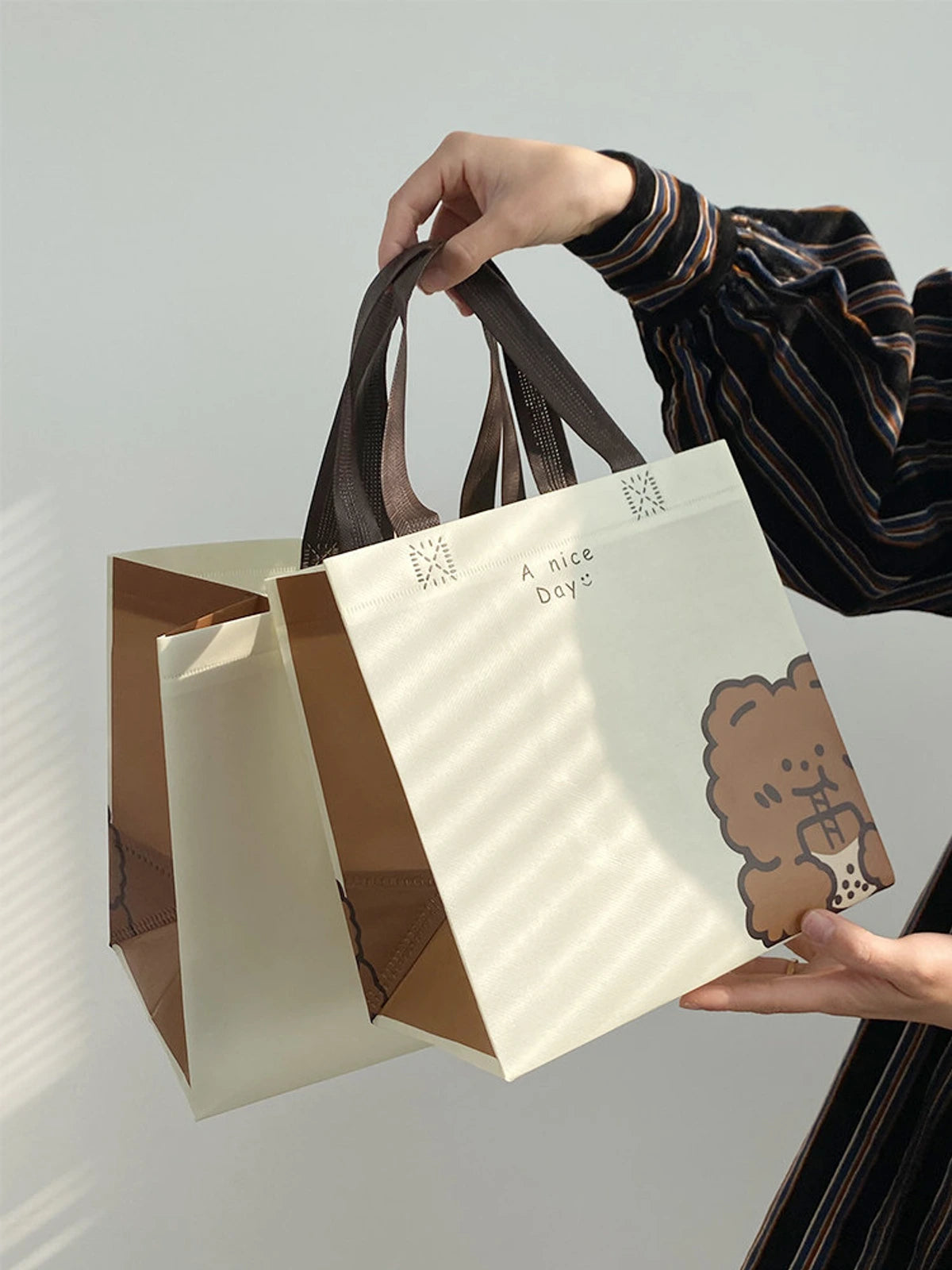 Bolsas de embalaje de prendas no tejidas de boutique - 3 estilos vista del producto 4