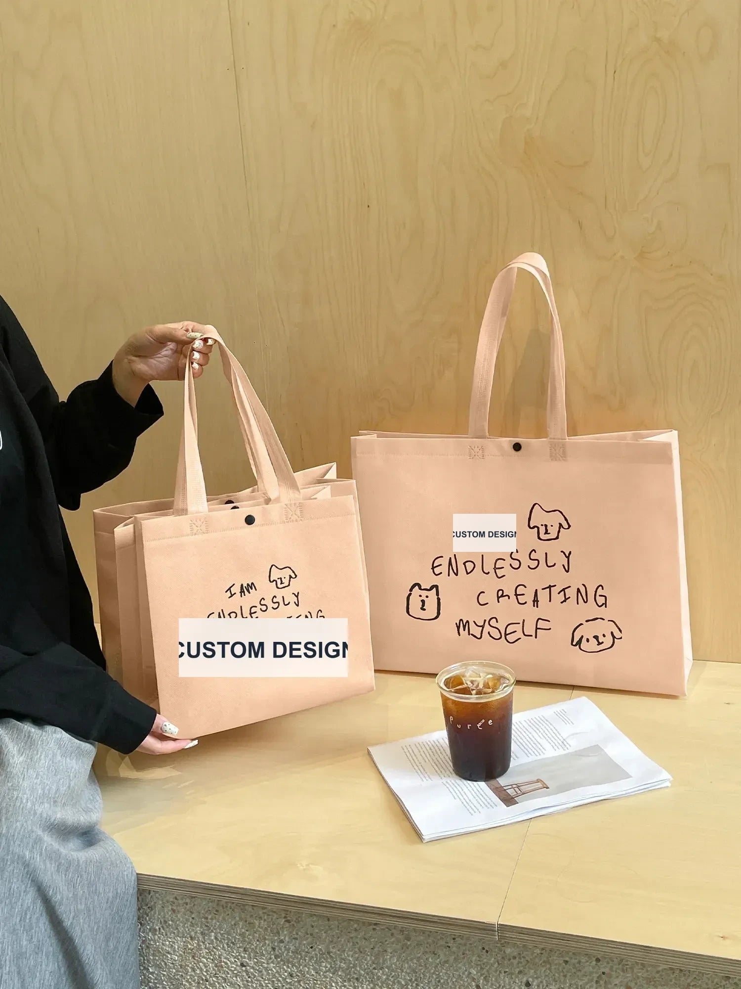 Boutique Non-Woven Tote Bags — 10 Styles product view 2