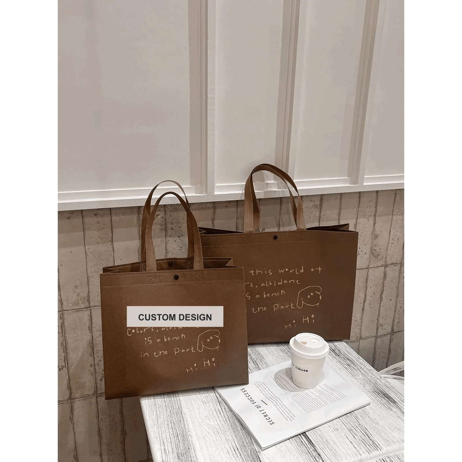 Boutique Non-Woven Tote Bags — 10 Styles animated product view 1