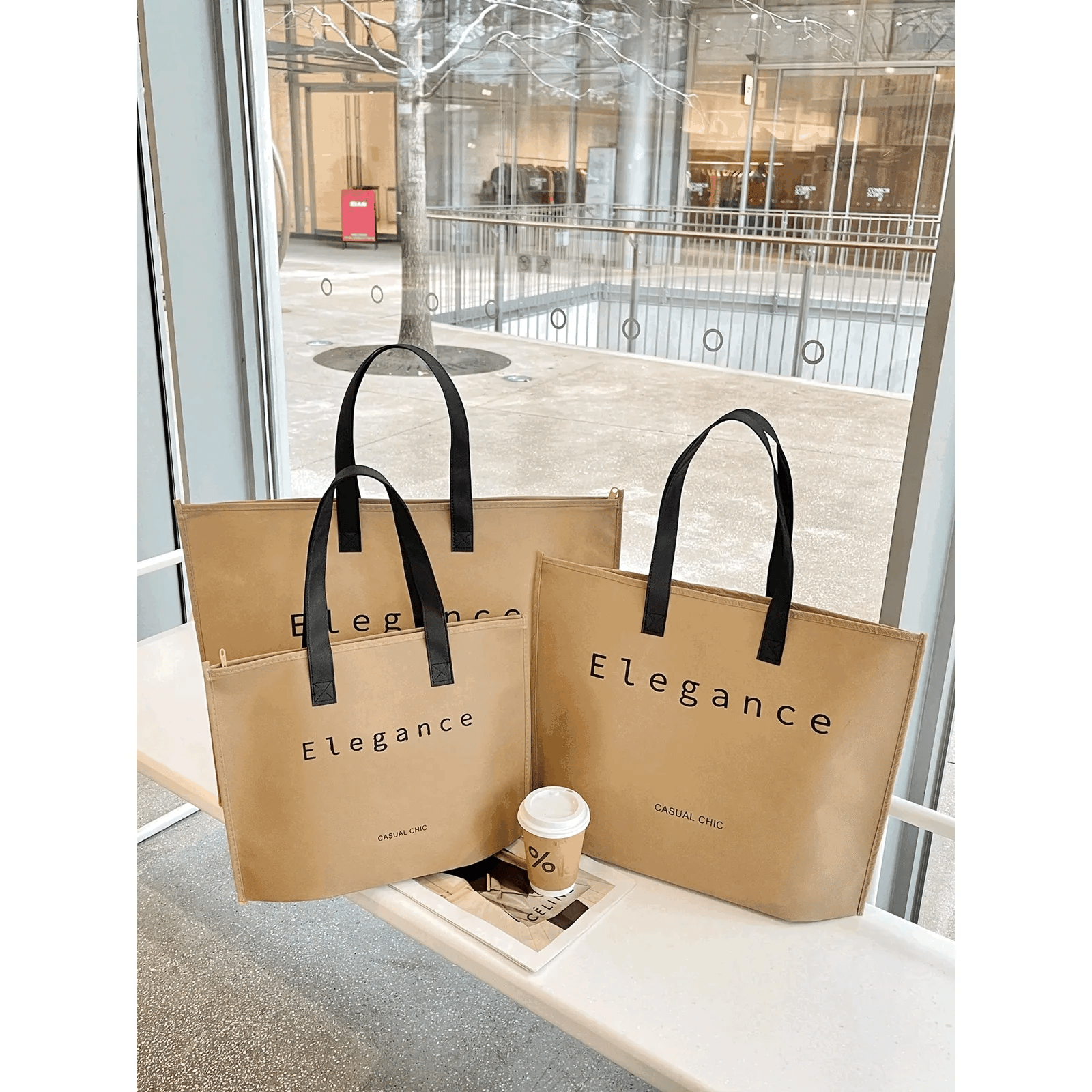 Boutique Non-Woven Tote Bags — 12 Styles animated product view 1