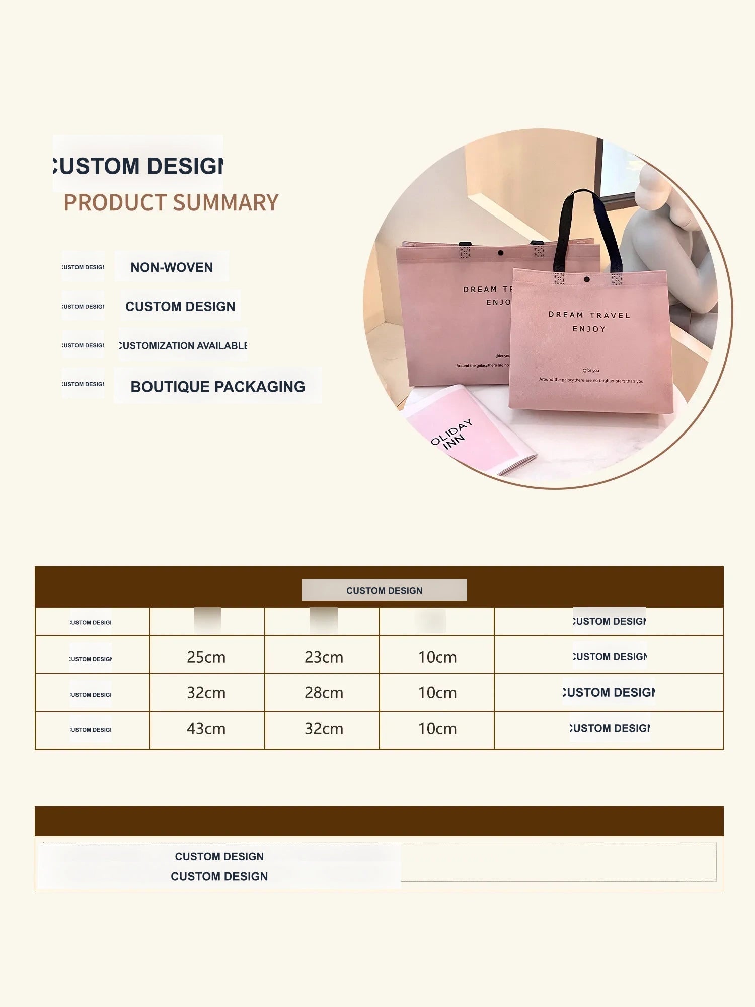 Boutique Non-Woven Tote Bags — 13 Styles product view 2