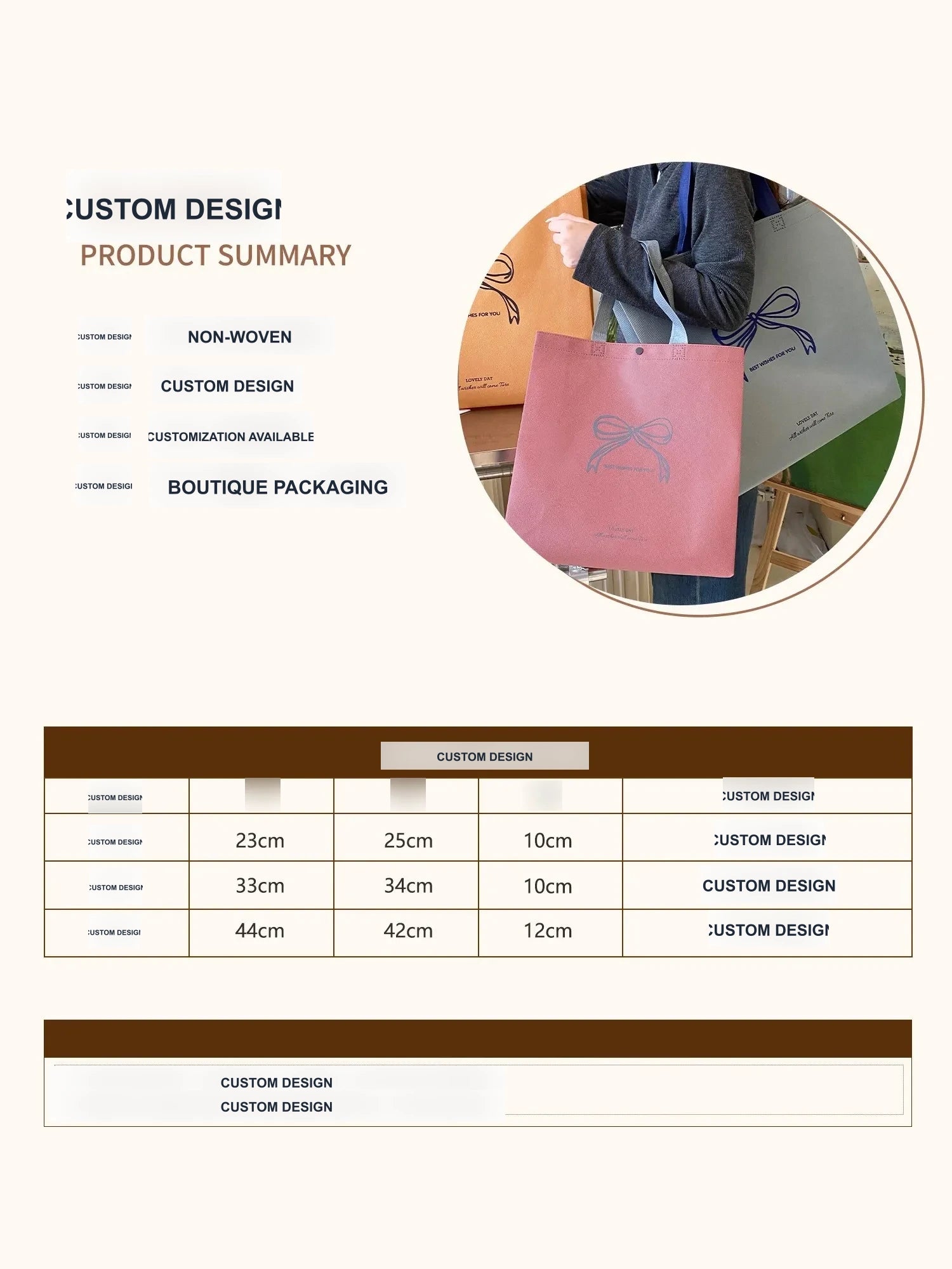 Boutique Non-Woven Tote Bags — 14 Styles product view 2