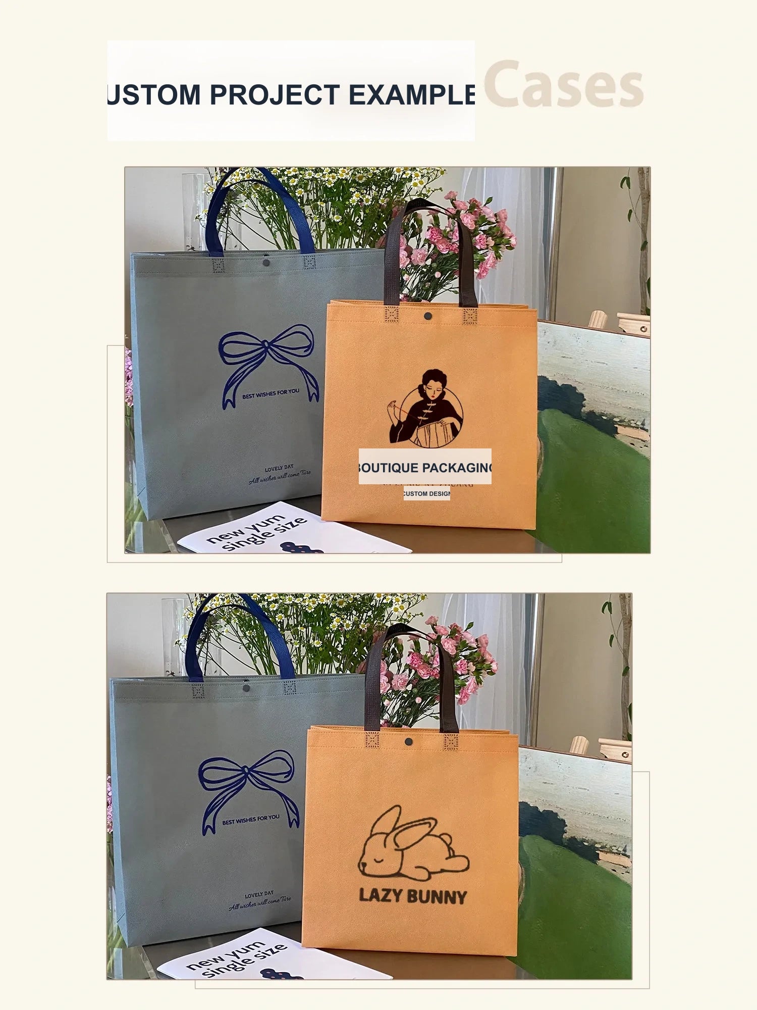 Boutique Non-Woven Tote Bags — 14 Styles product view 5