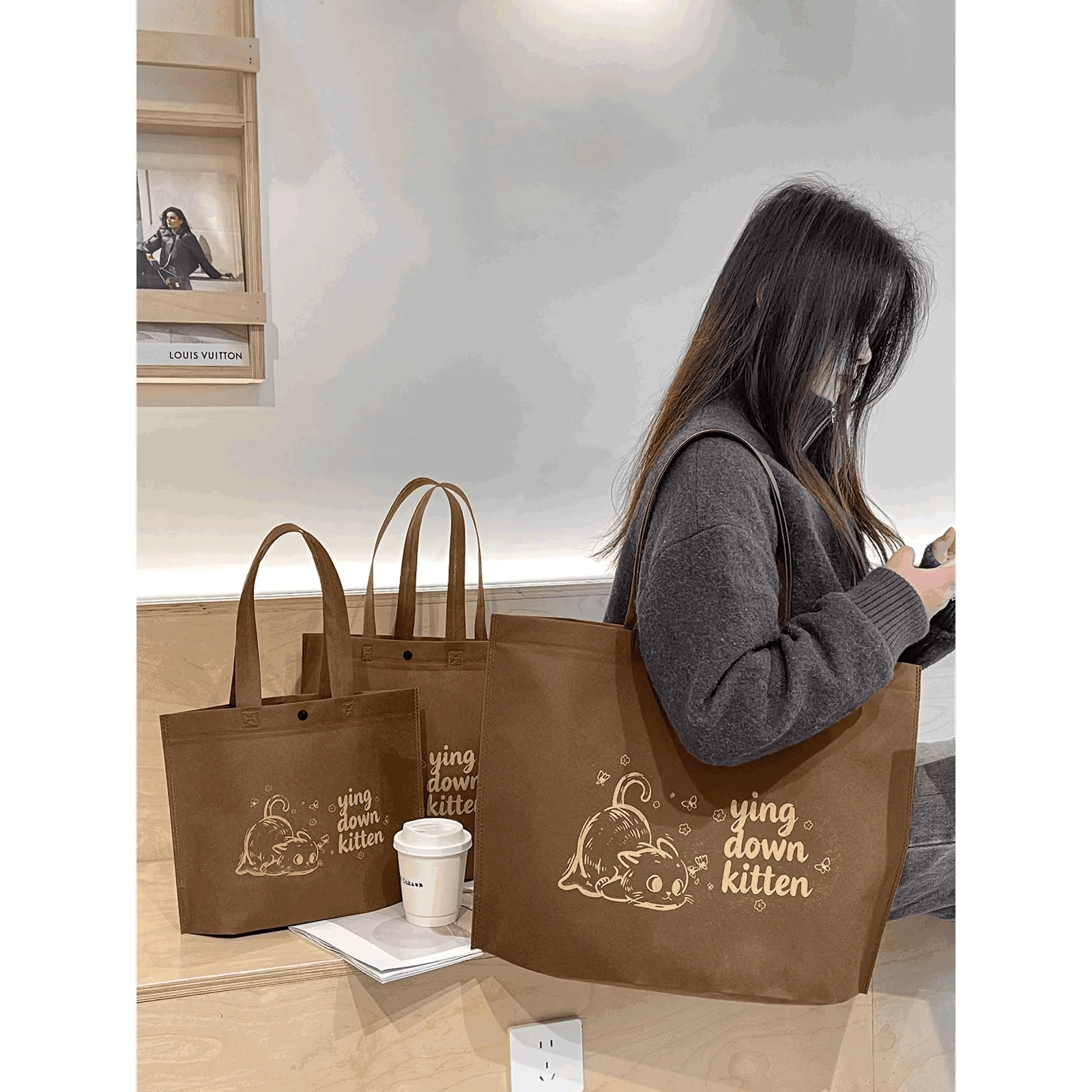 Boutique Non-Woven Tote Bags — 14 Styles animated product view 1