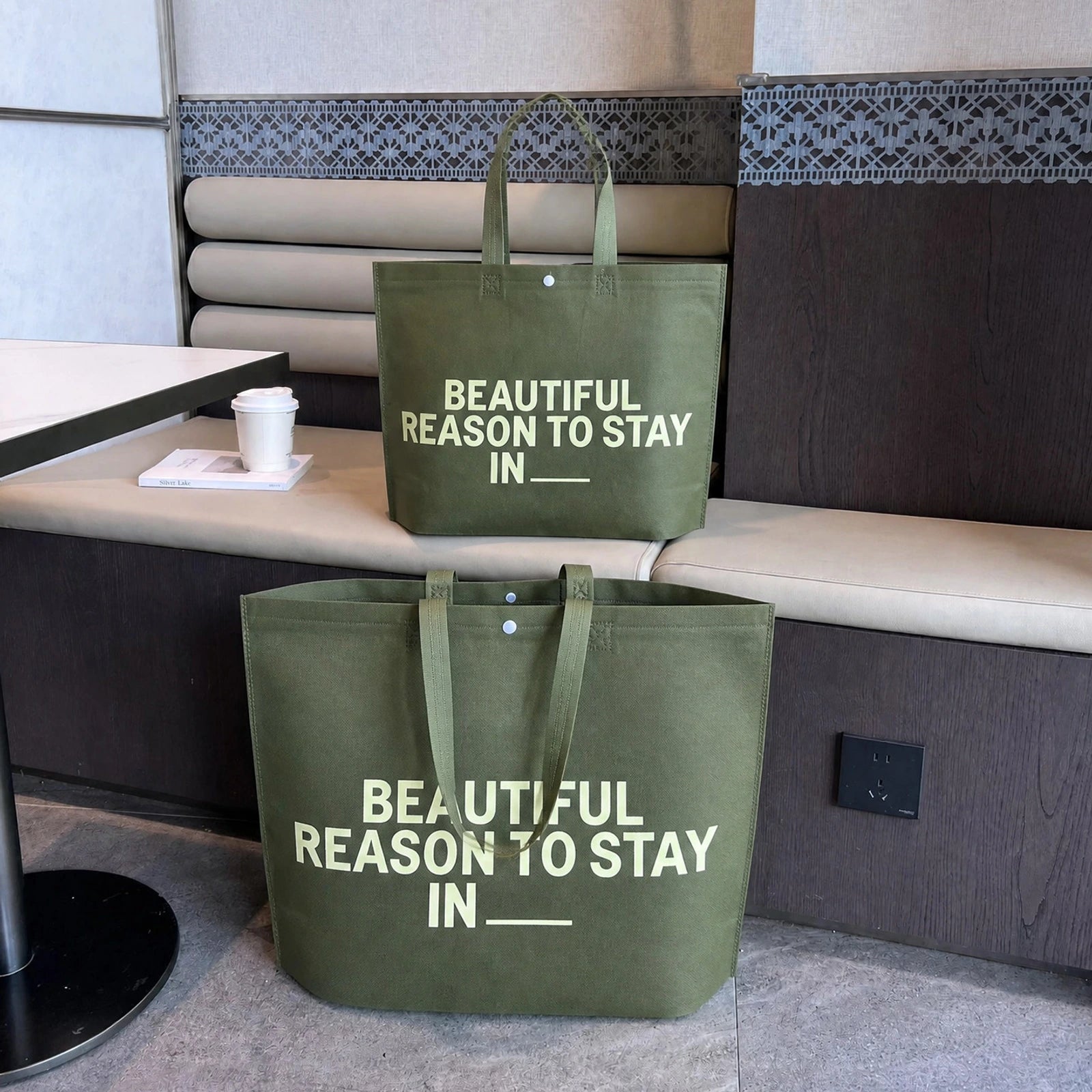 Boutique Non-Woven Tote Bags — 15 Styles — — Cedar Green