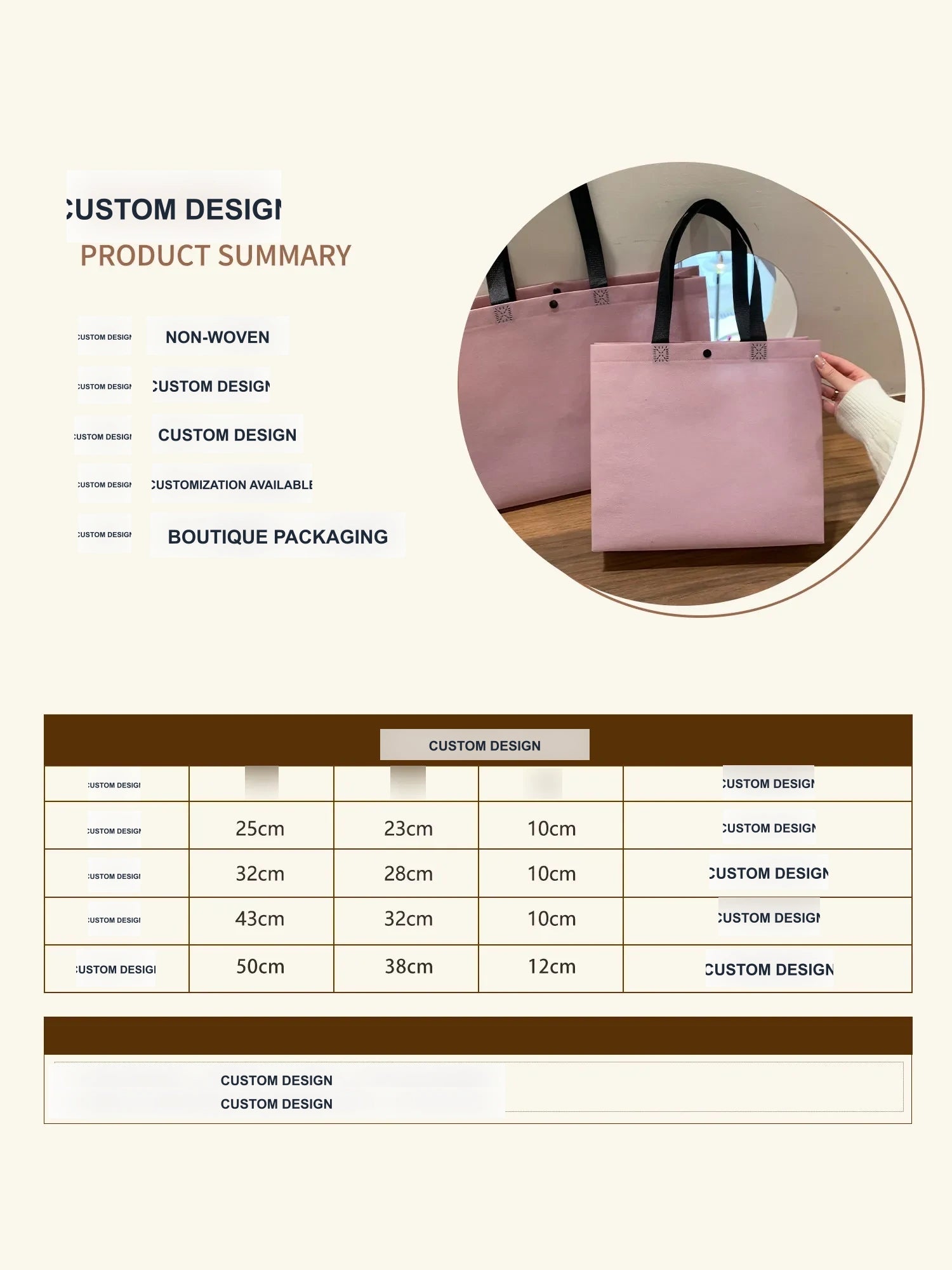 Boutique Non-Woven Tote Bags — 16 Styles product view 2
