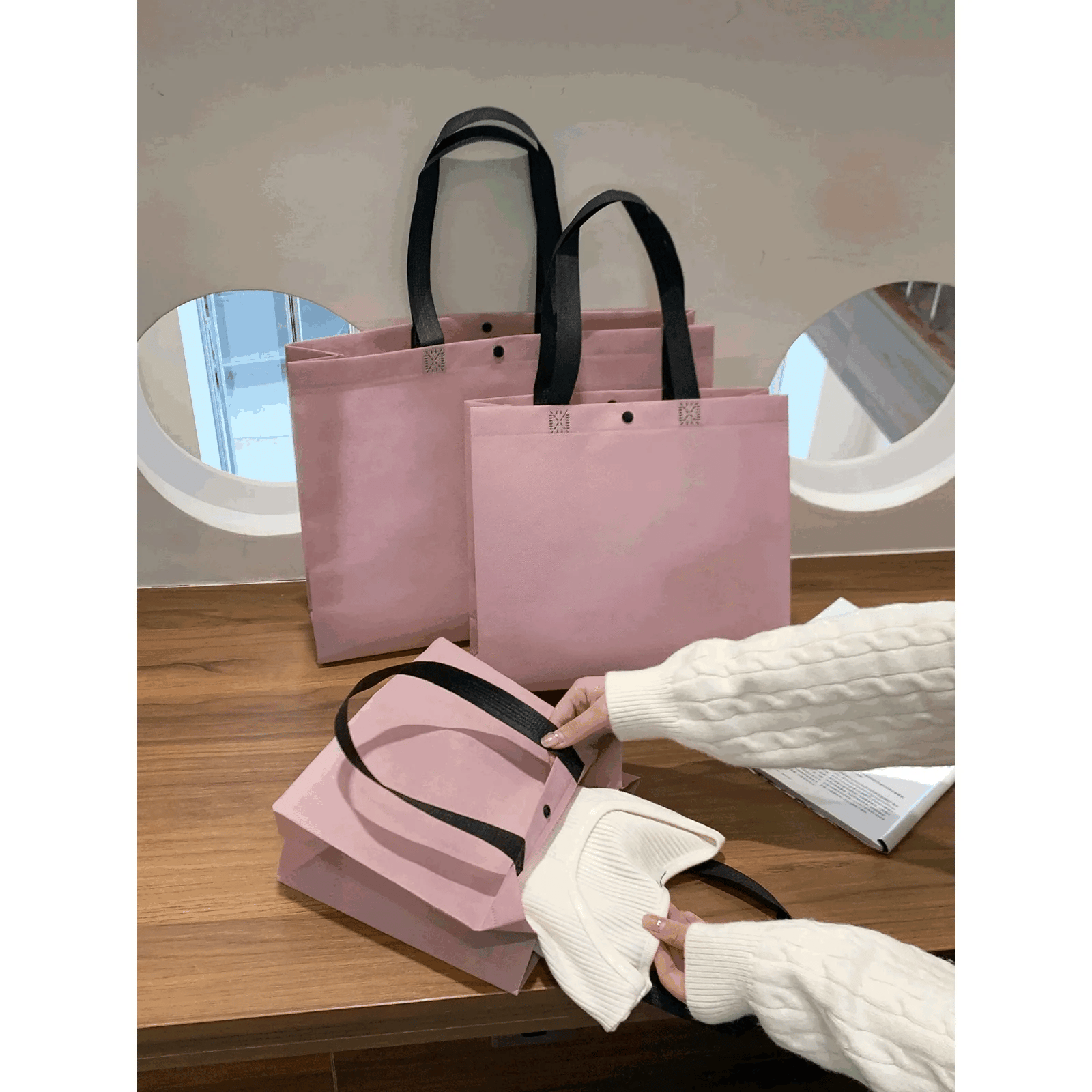 Boutique Non-Woven Tote Bags — 16 Styles animated product view 1