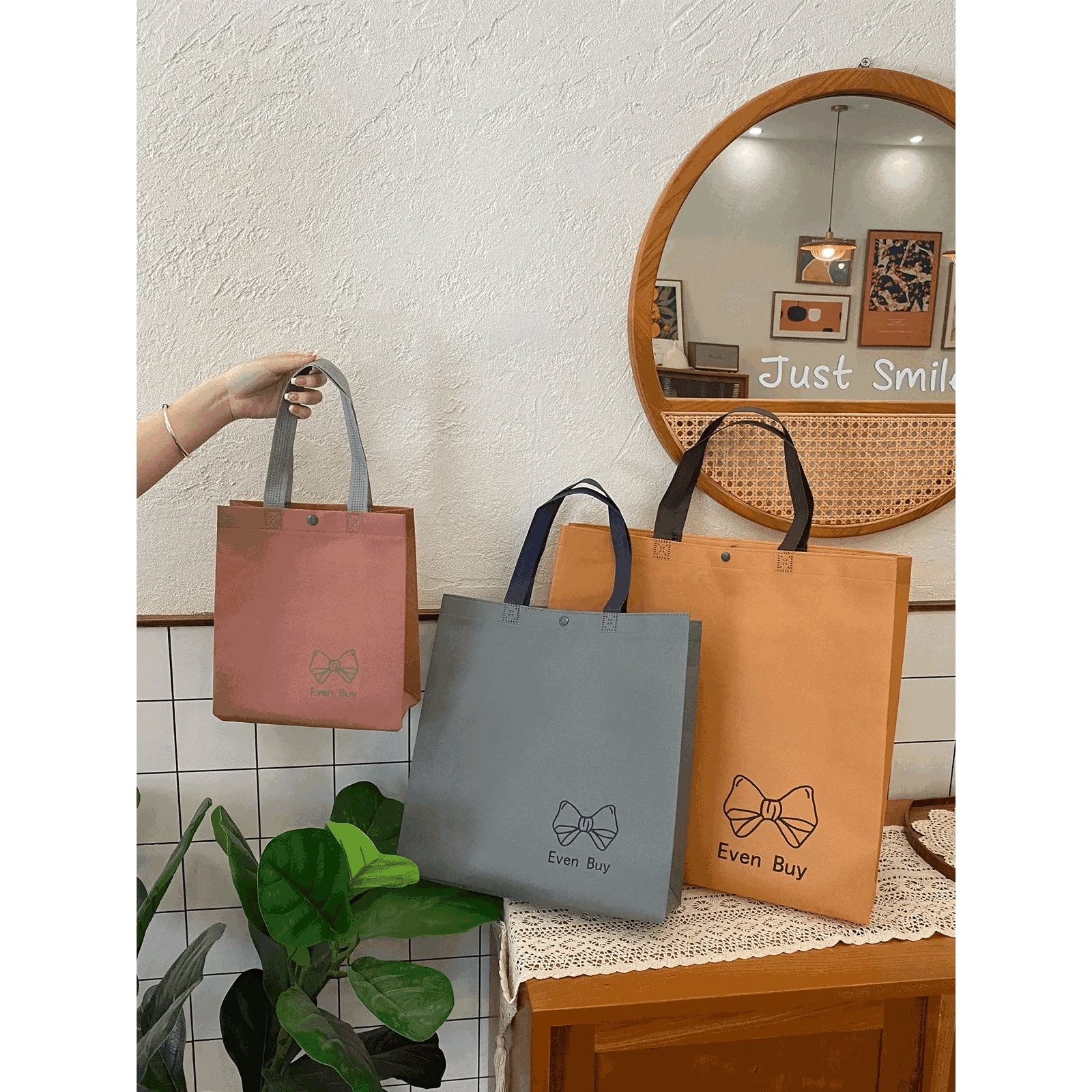 Boutique Non-Woven Tote Bags — 17 Styles animated product view 1