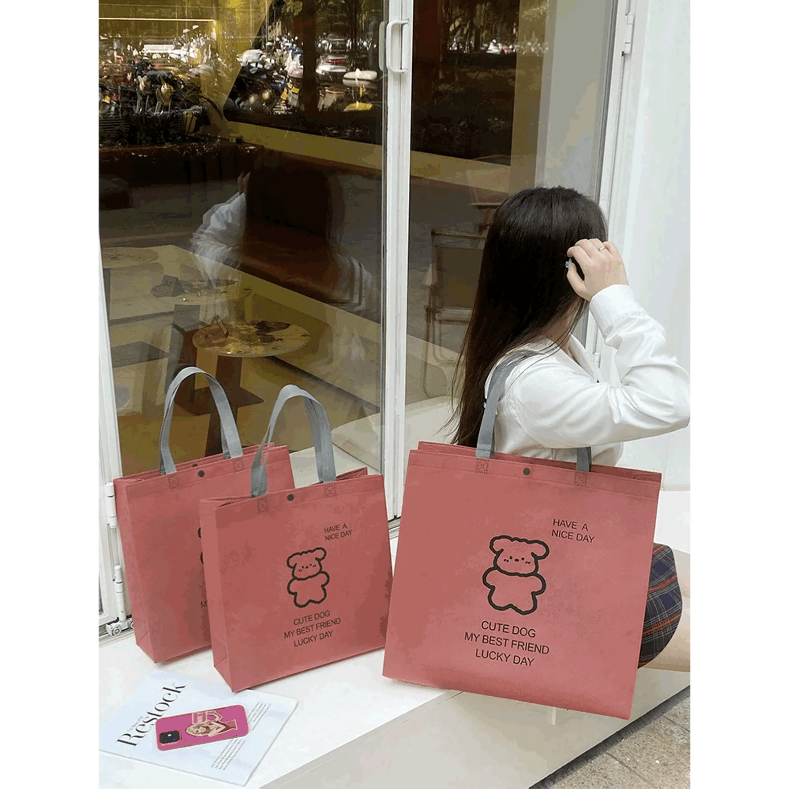 Boutique Non-Woven Tote Bags — 17 Styles animated product view 1