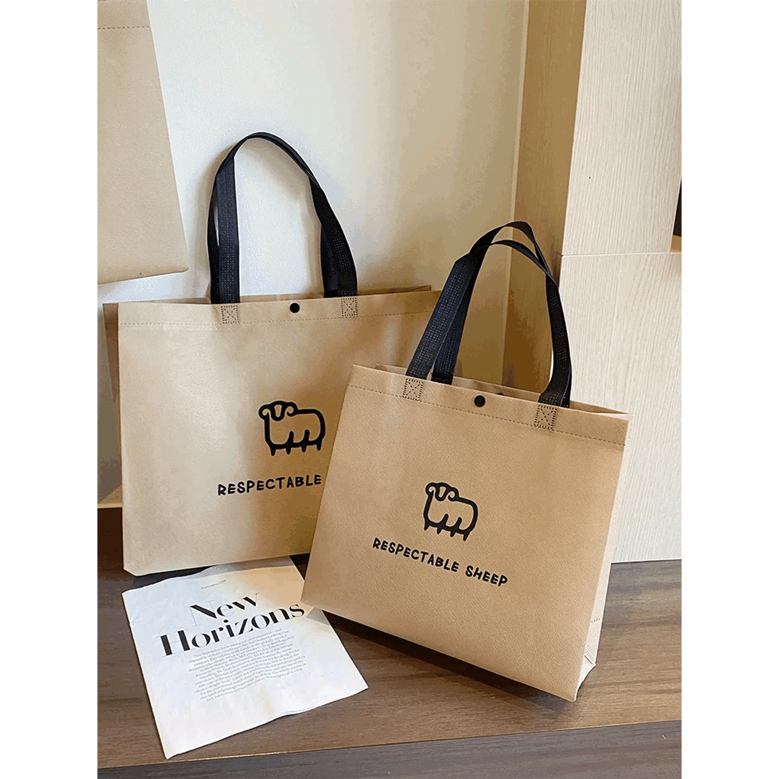 Boutique Non-Woven Tote Bags — 17 Styles animated product view 1
