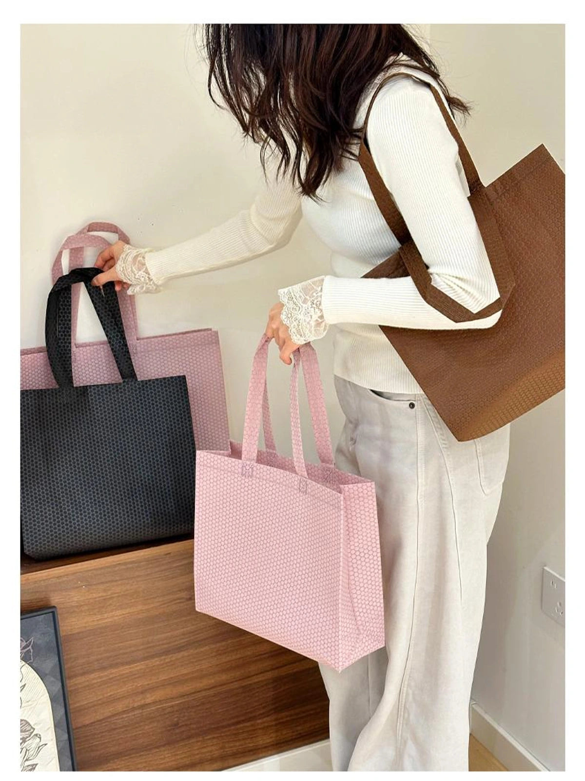 Boutique Non-Woven Tote Bags — 2 Styles product view 1