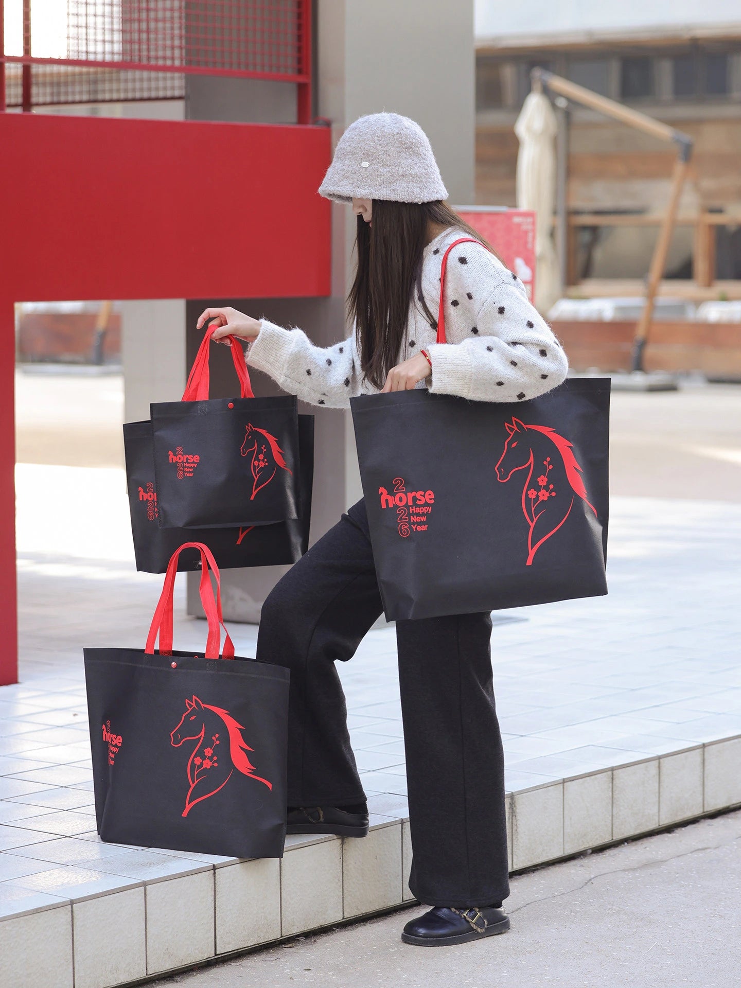 Boutique Non-Woven Tote Bags — 2 Styles product view 1