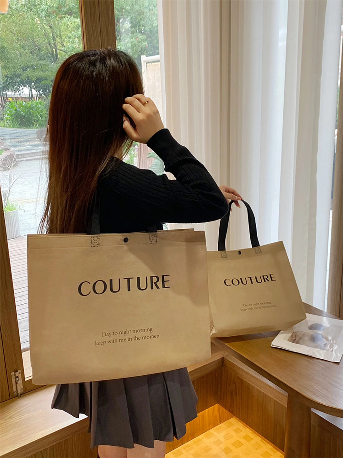 Boutique Non-Woven Tote Bags — 2 Styles product view 1