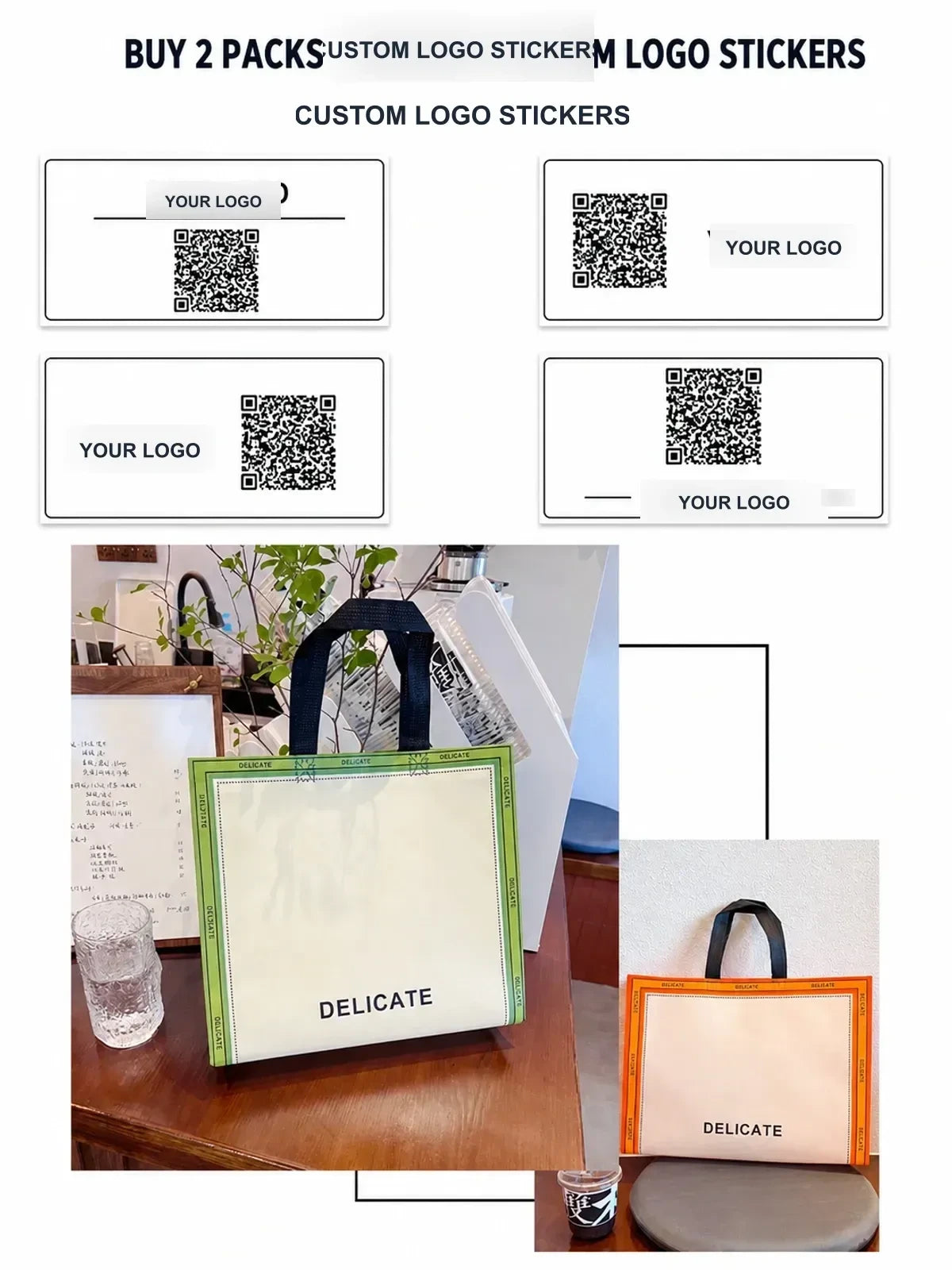 Boutique Non-Woven Tote Bags — 2 Styles product view 3