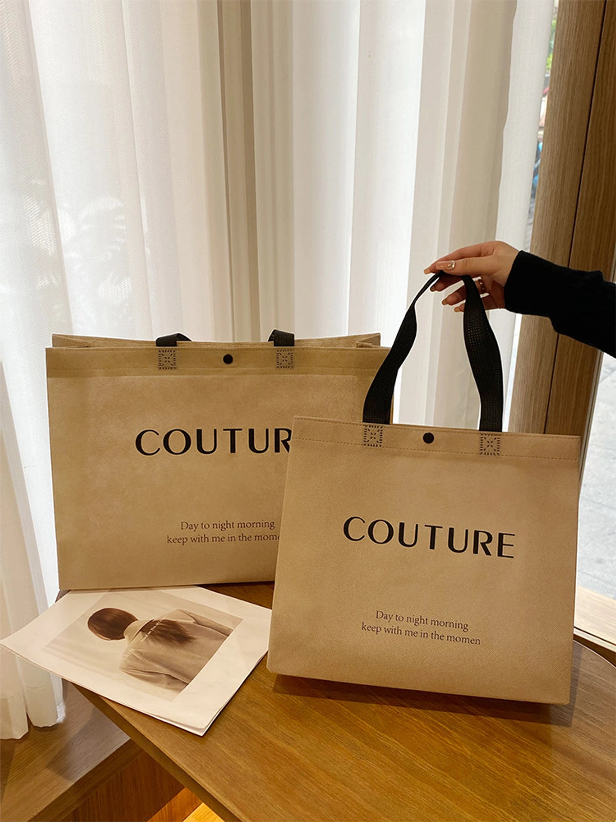Boutique Non-Woven Tote Bags — 2 Styles product view 3