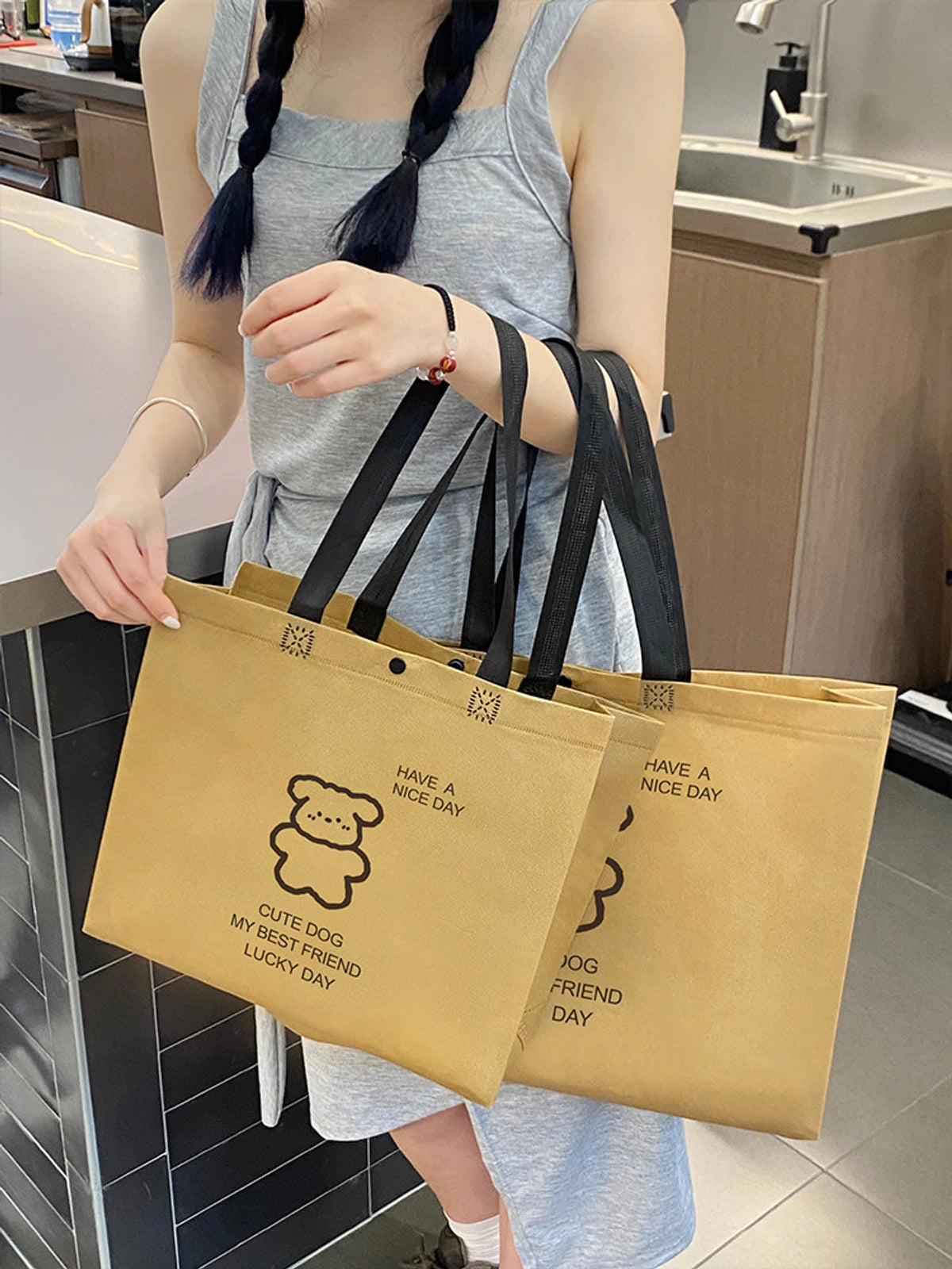 Boutique Non-Woven Tote Bags — 2 Styles product view 3