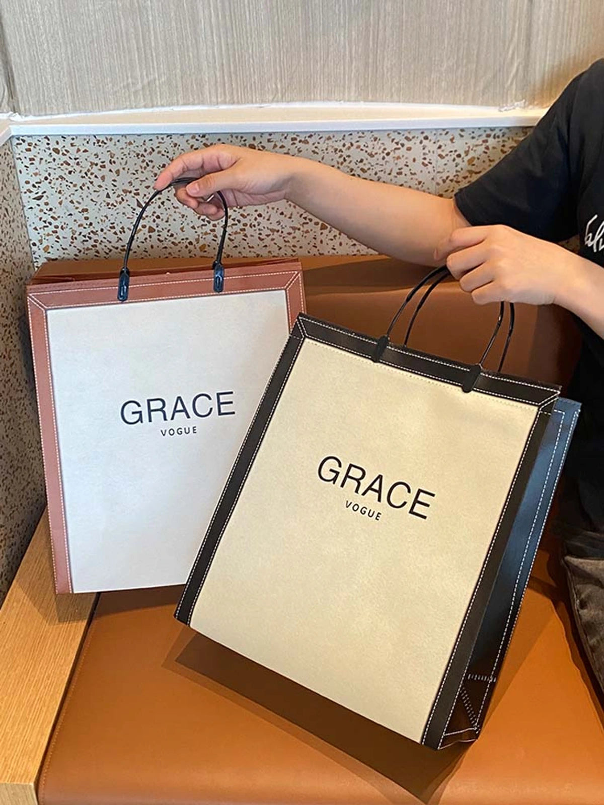 Boutique Non-Woven Tote Bags — 2 Styles product view 3
