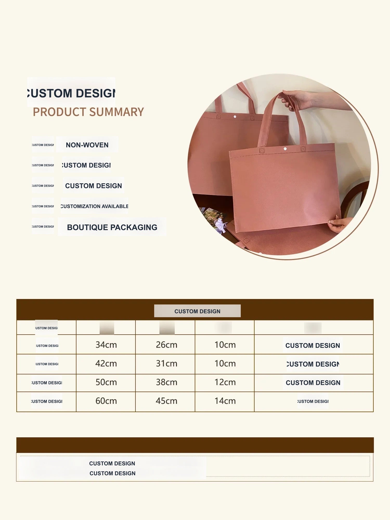 Boutique Non-Woven Tote Bags — 2 Styles product view 5
