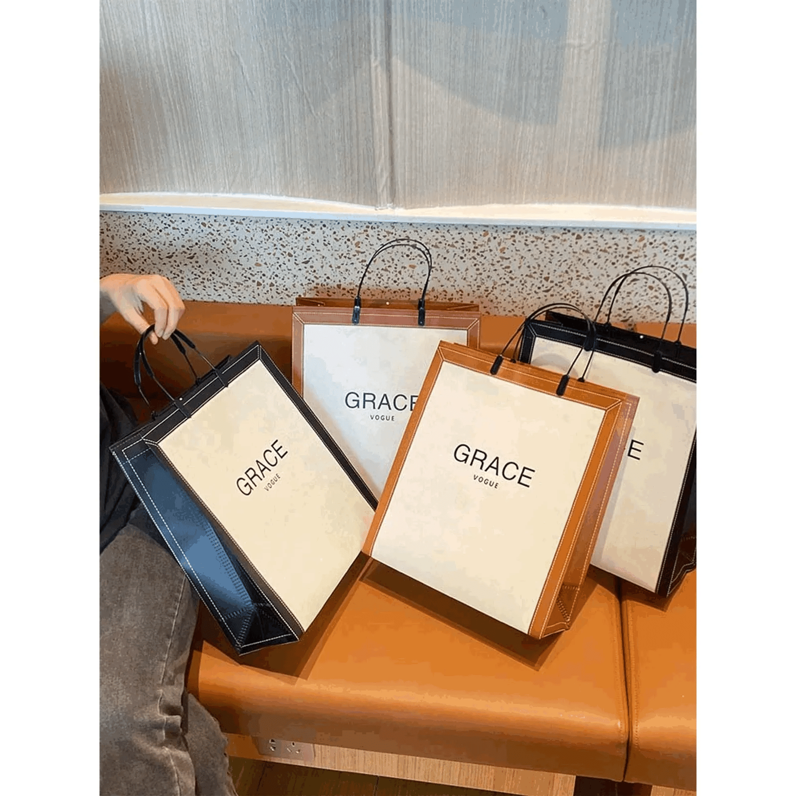 Boutique Non-Woven Tote Bags — 2 Styles animated product view 1