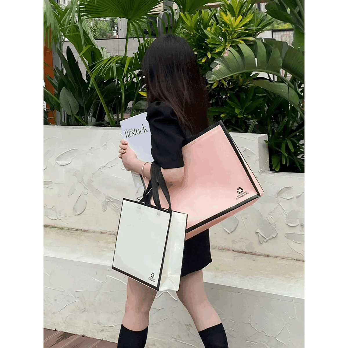 Boutique Non-Woven Tote Bags — 2 Styles animated product view 1