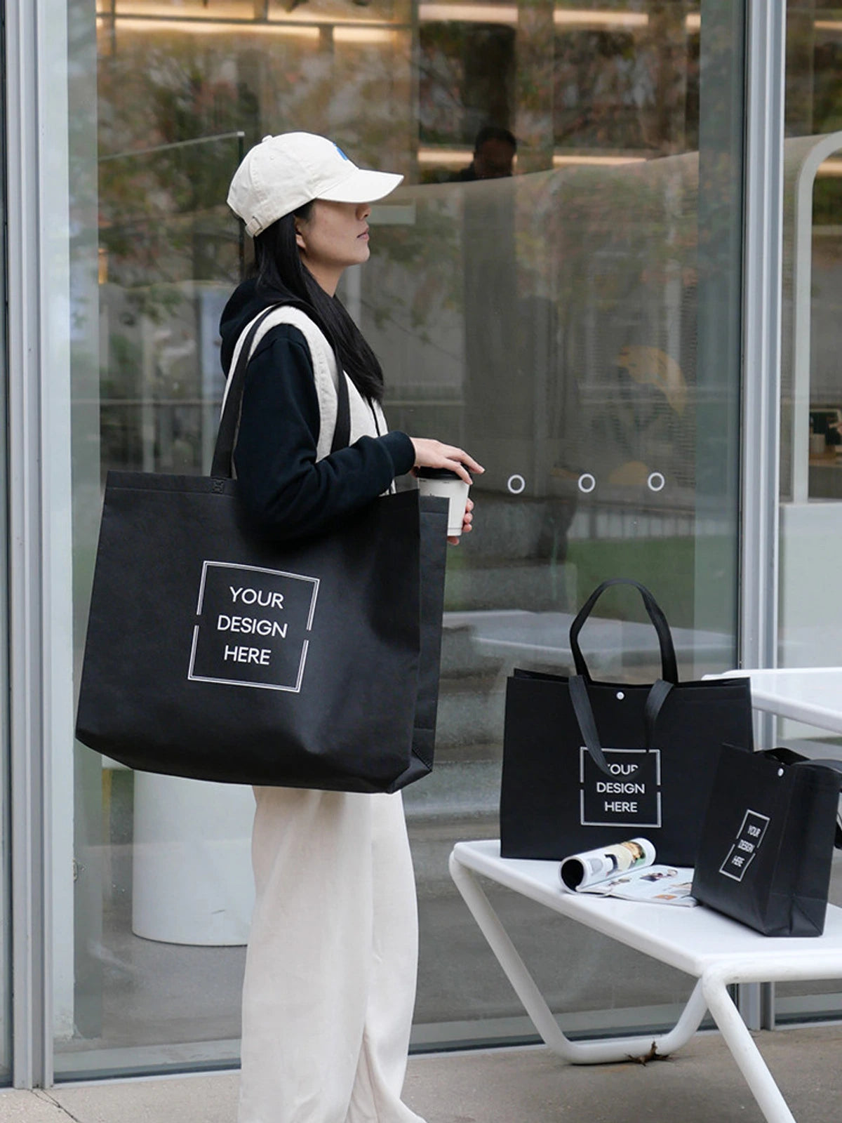 Boutique Non-Woven Tote Bags — 3 Styles product view 1