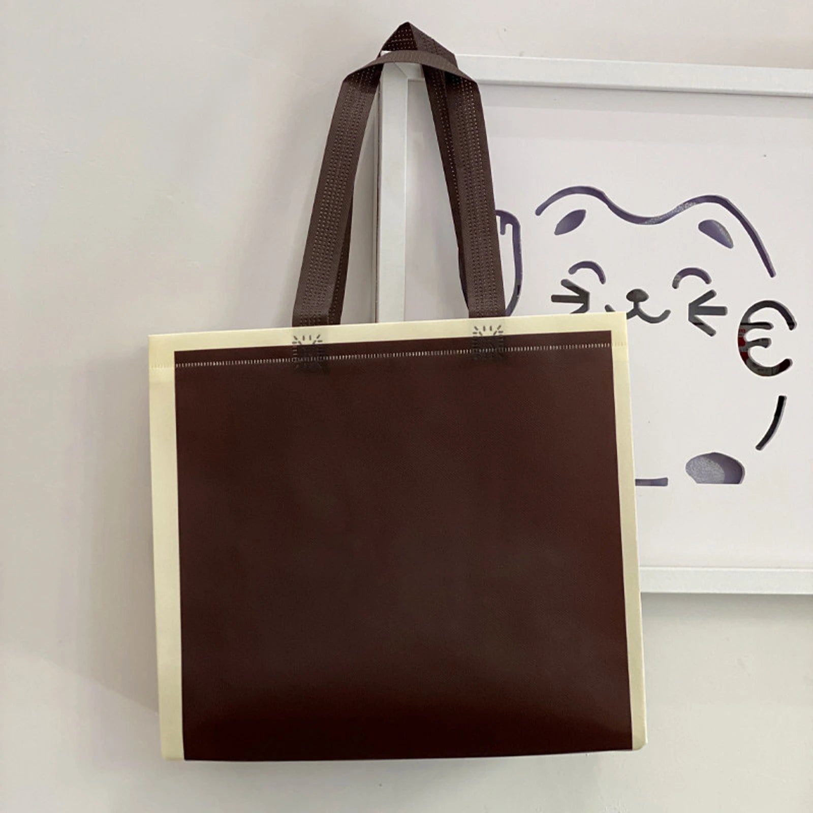Boutique Non-Woven Tote Bags — 3 Styles — Warm Brown