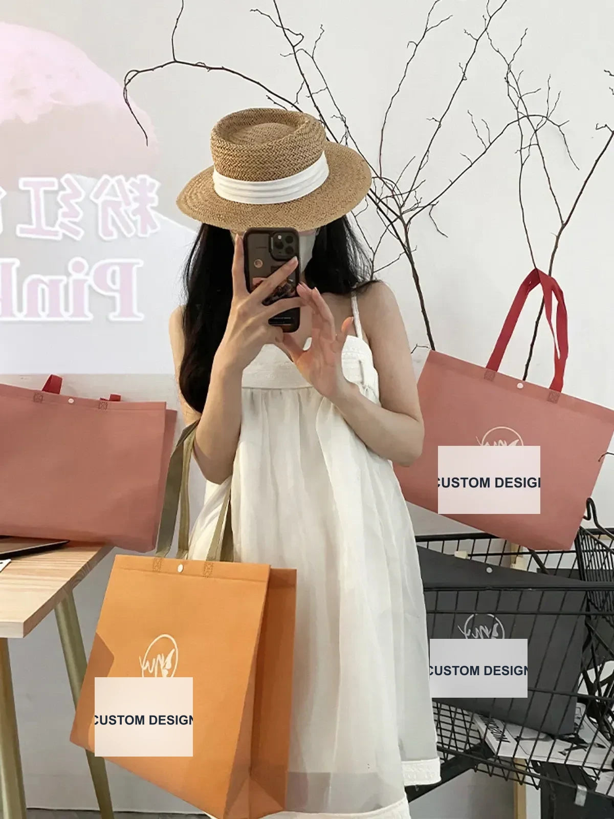Boutique Non-Woven Tote Bags — 4 Styles product view 1