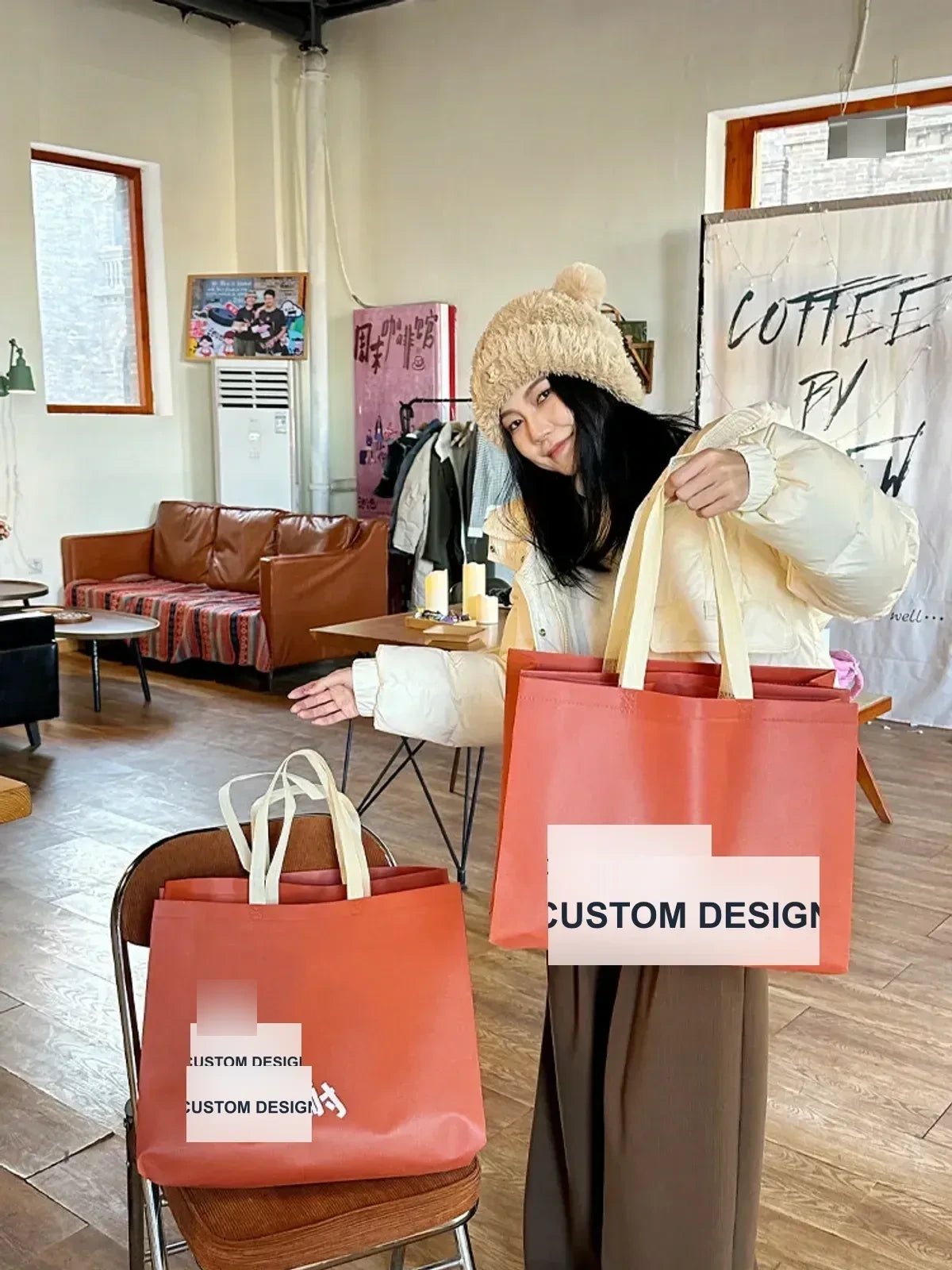 Boutique Non-Woven Tote Bags — 4 Styles product view 2