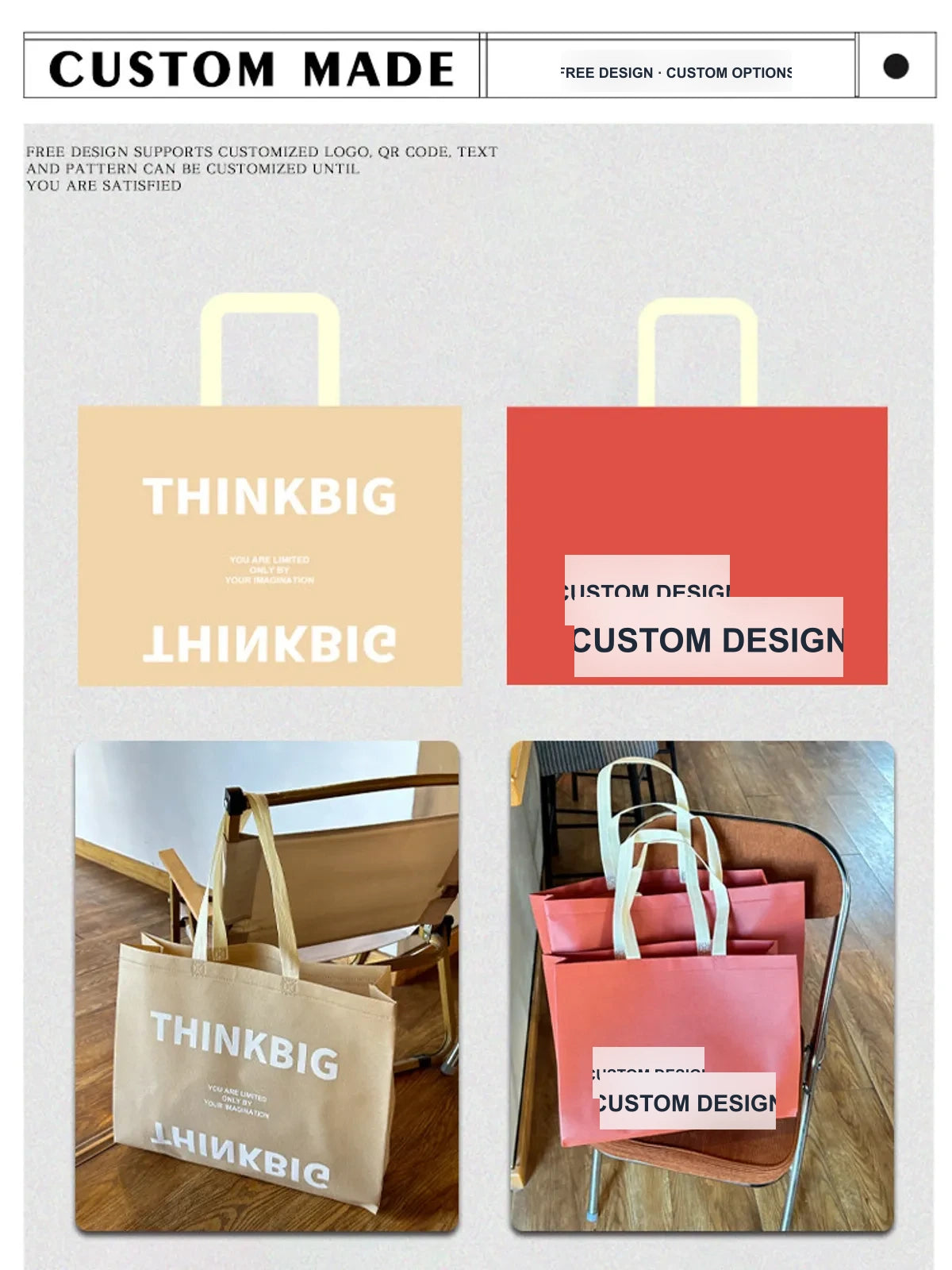 Boutique Non-Woven Tote Bags — 4 Styles product view 5