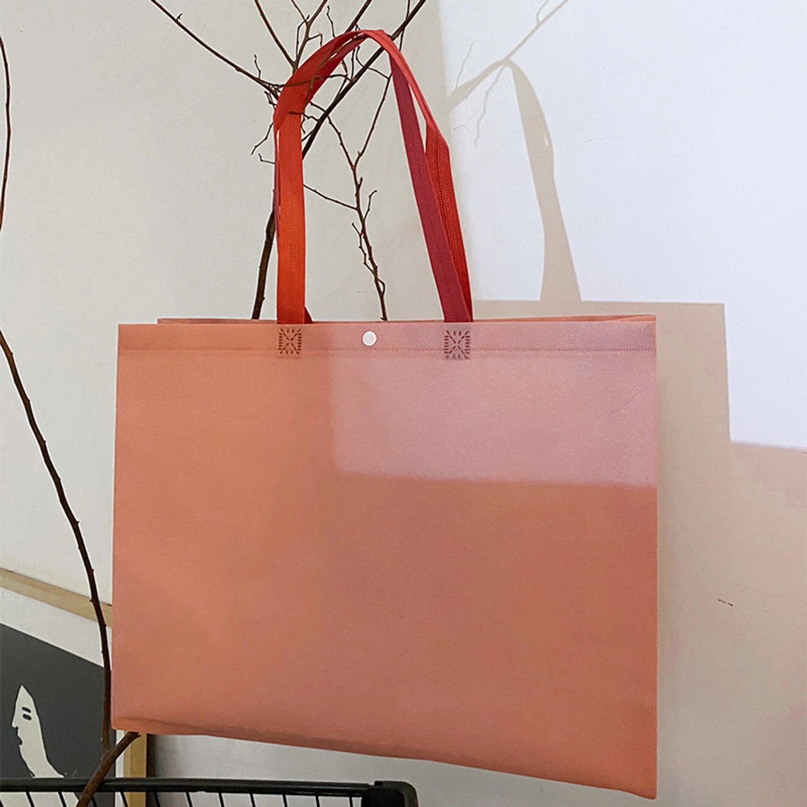 Boutique Non-Woven Tote Bags — 4 Styles — Blush Pink