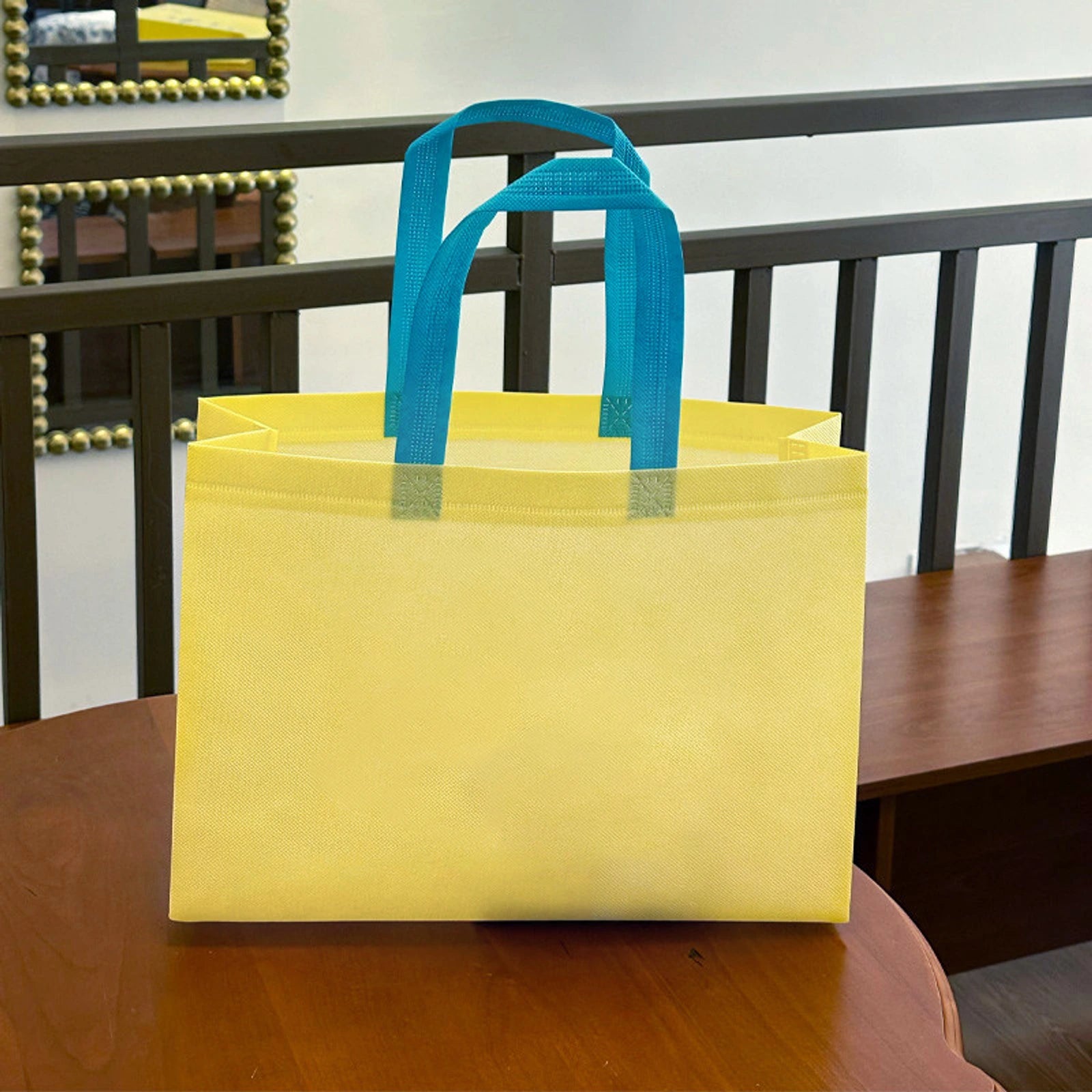 Boutique Non-Woven Tote Bags — 4 Styles — Cream Yellow