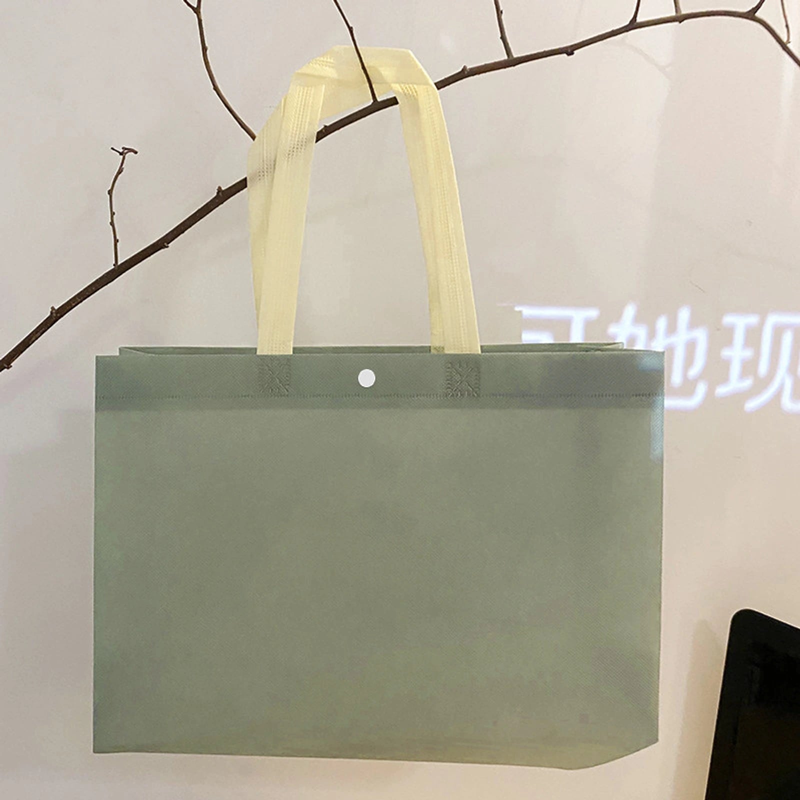 Boutique Non-Woven Tote Bags — 4 Styles — Dusty Green