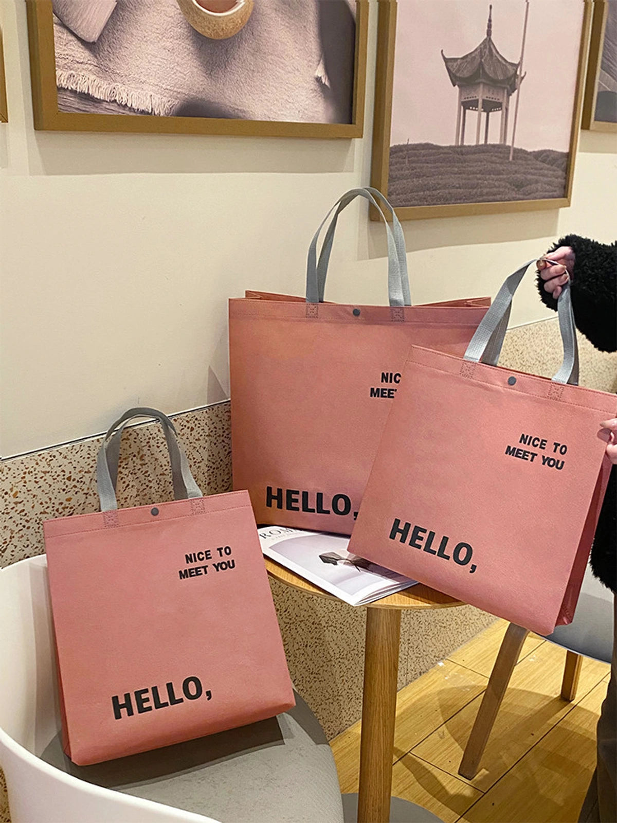 Boutique Non-Woven Tote Bags — 5 Styles product view 1