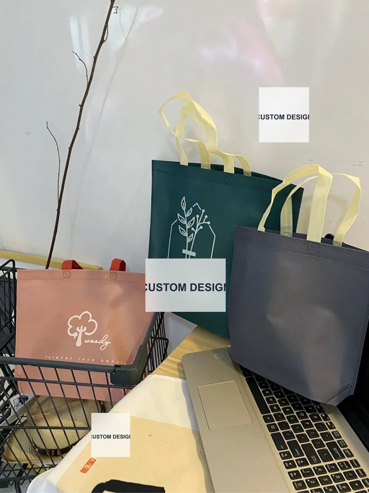 Boutique Non-Woven Tote Bags — 5 Styles product view 2