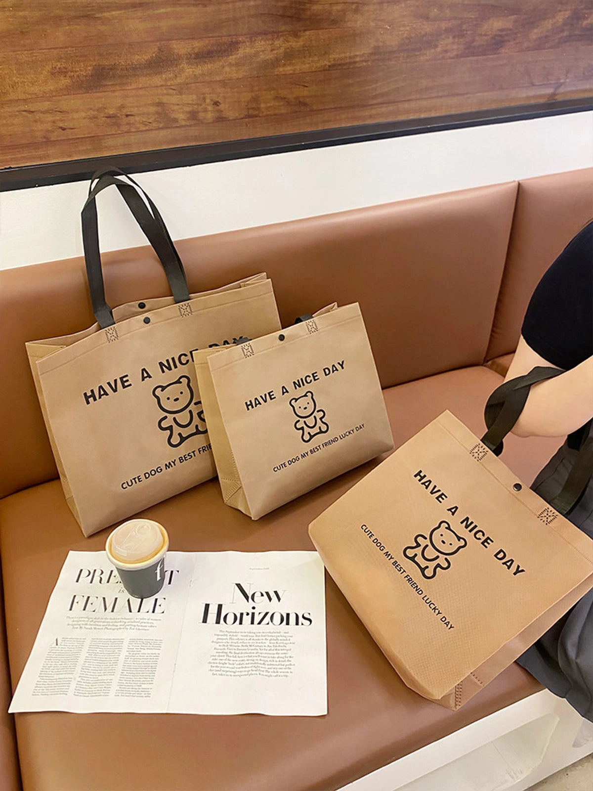 Boutique Non-Woven Tote Bags — 5 Styles product view 2