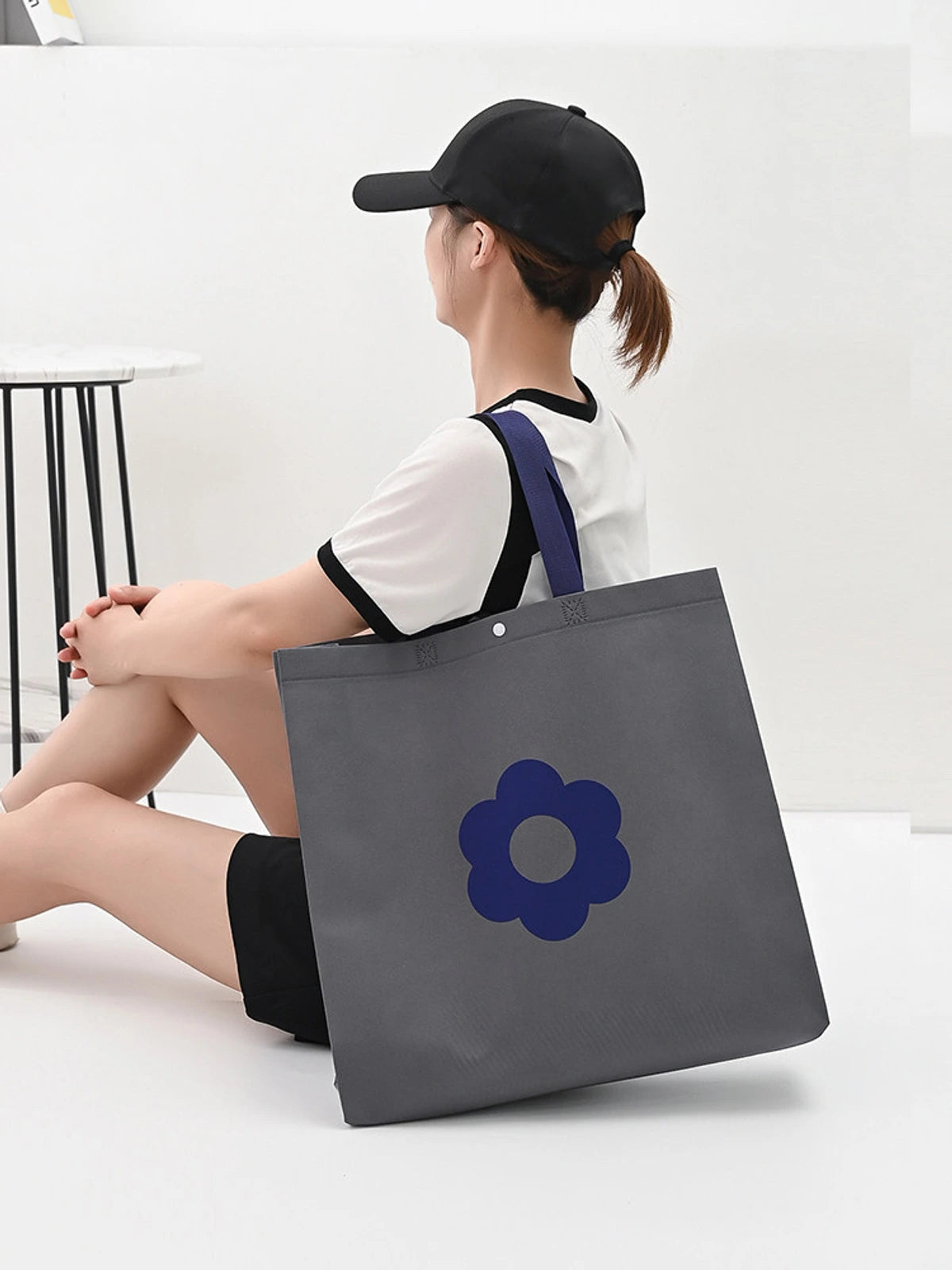 Boutique Non-Woven Tote Bags — 5 Styles — Elegant Gray