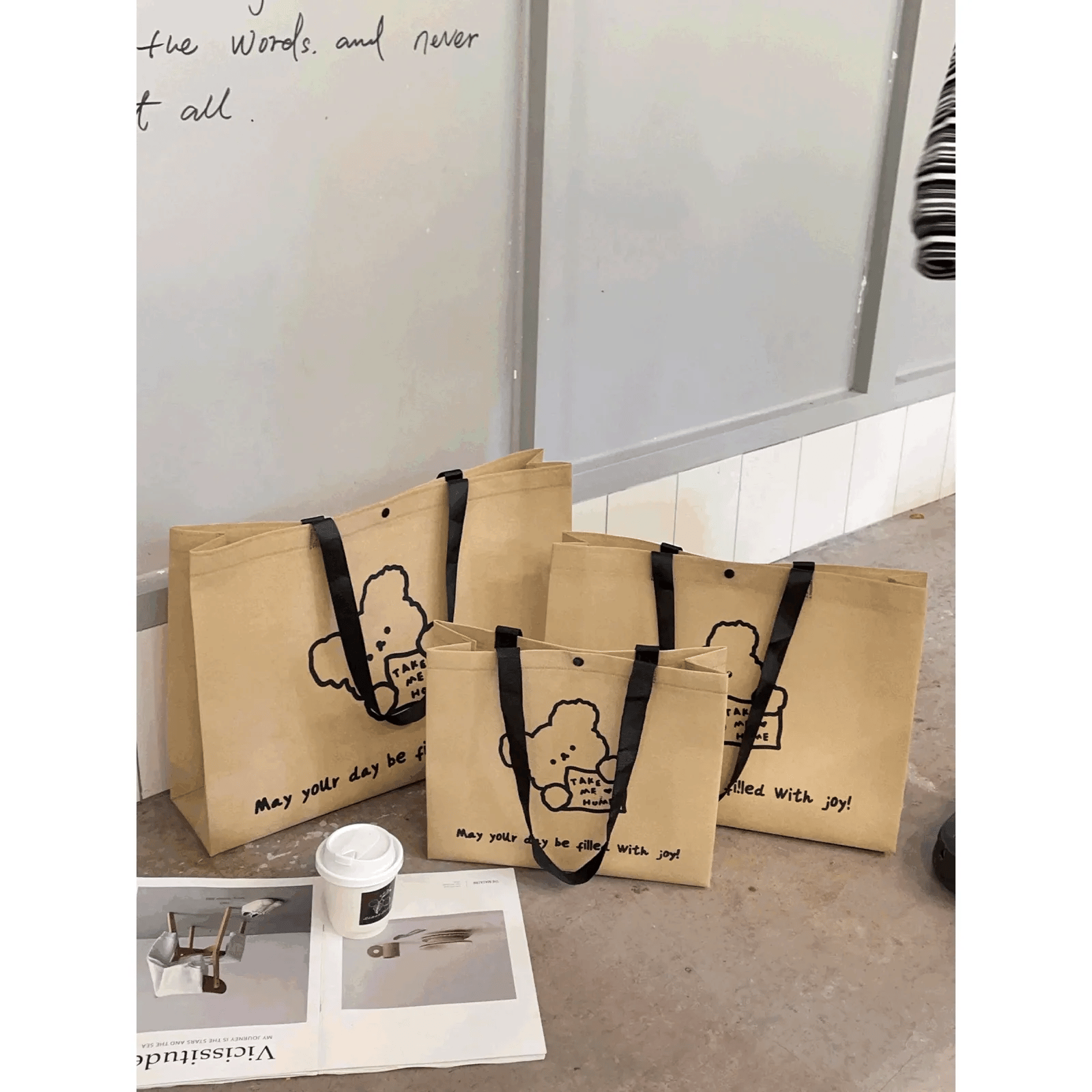 Boutique Non-Woven Tote Bags — 5 Styles animated product view 1