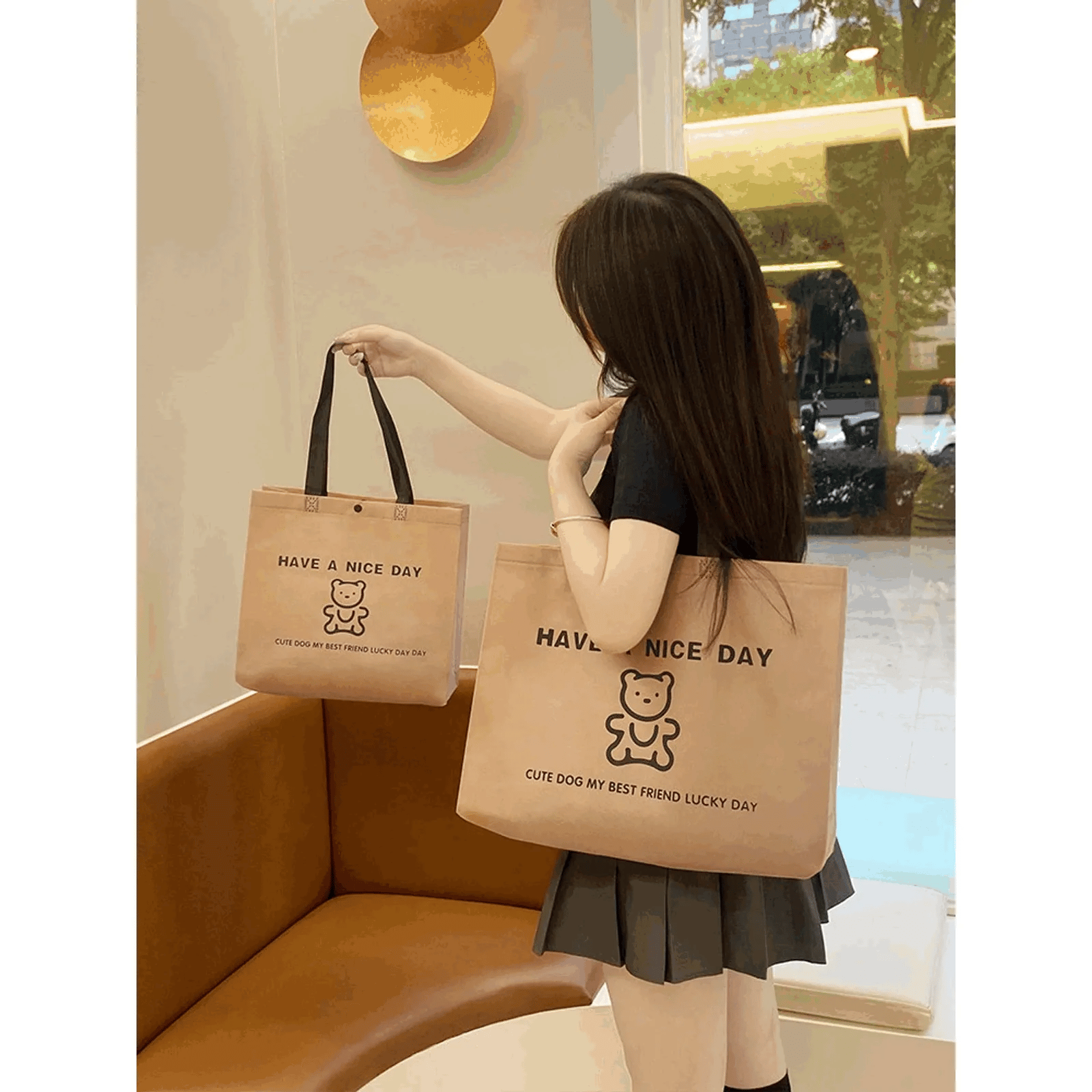 Boutique Non-Woven Tote Bags — 5 Styles animated product view 1