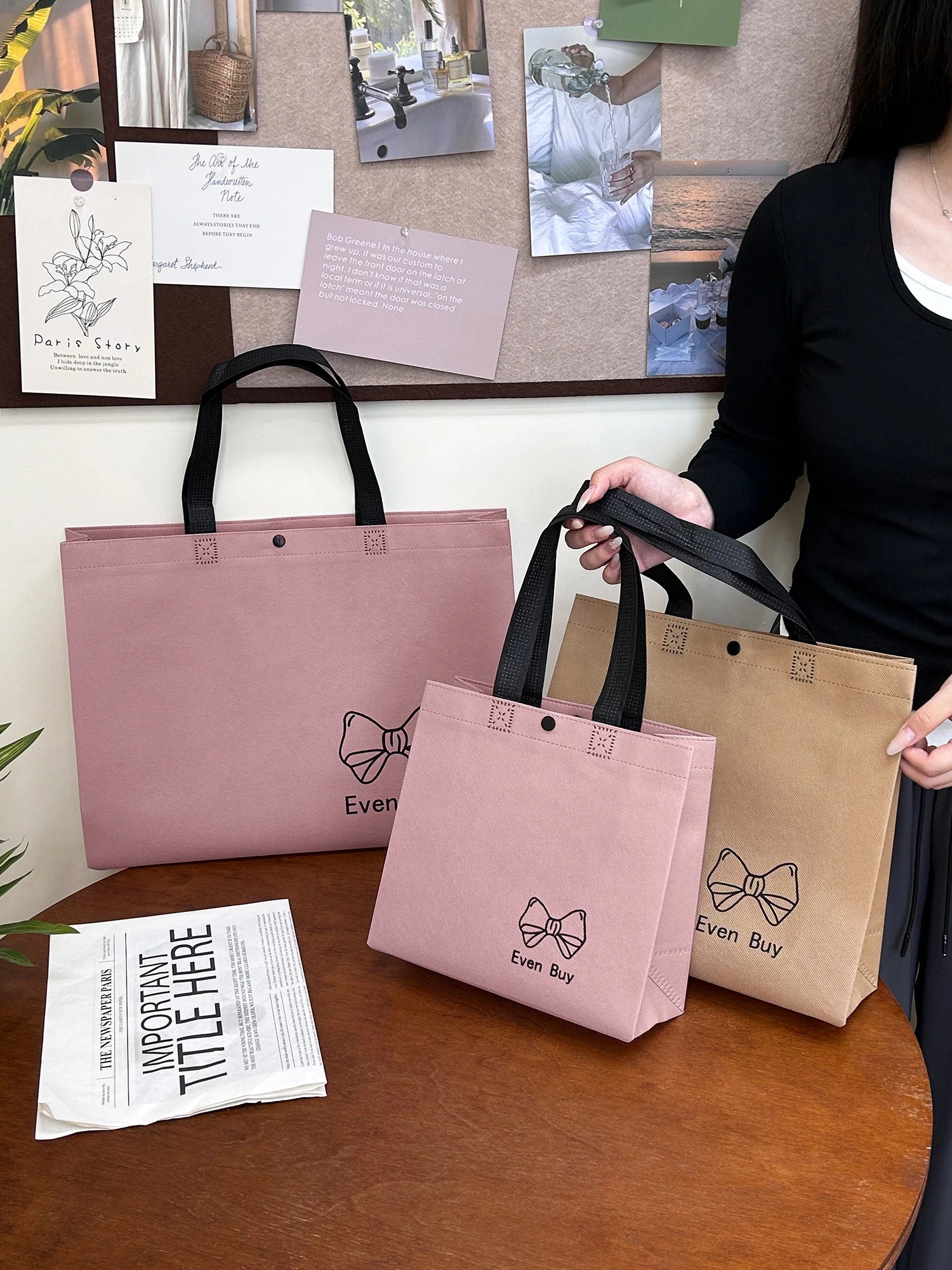Boutique Non-Woven Tote Bags — 6 Styles product view 3