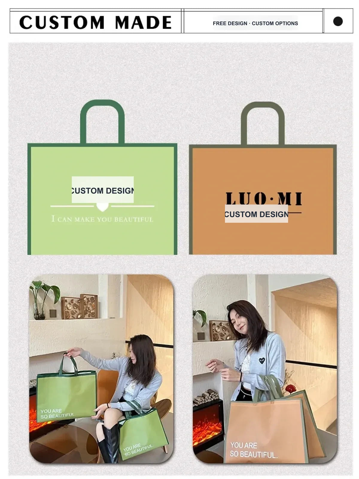 Boutique Non-Woven Tote Bags — 6 Styles product view 5