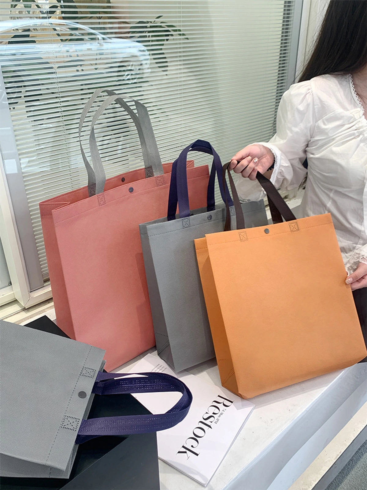 Boutique Non-Woven Tote Bags — 7 Styles product view 1