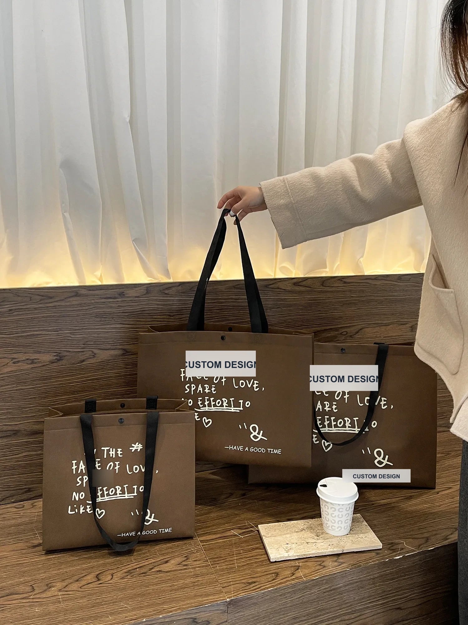 Boutique Non-Woven Tote Bags — 7 Styles product view 3