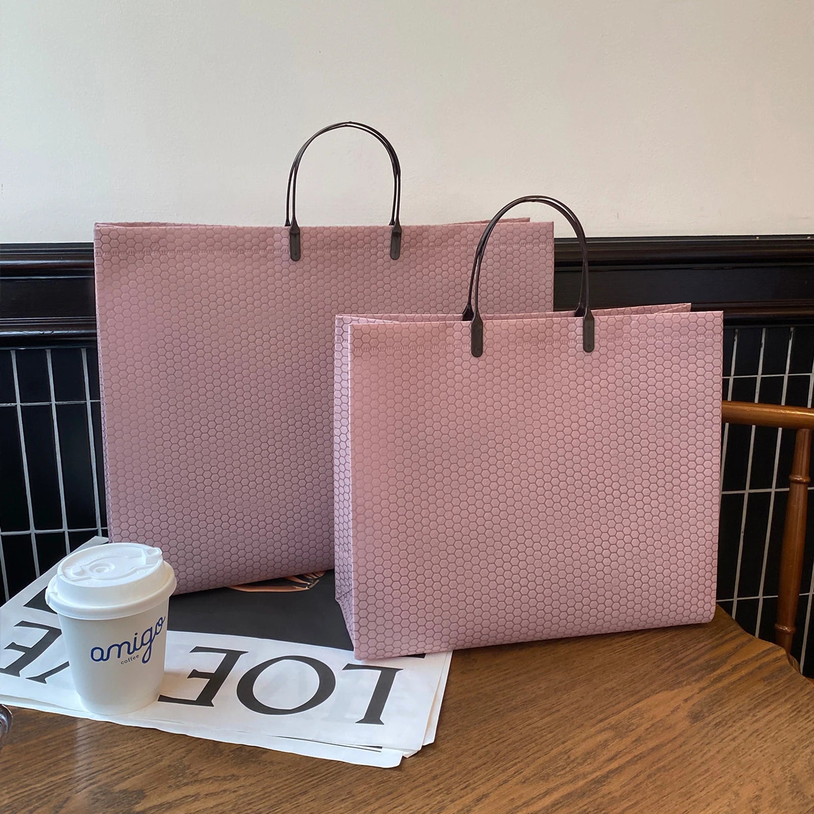 Boutique Non-Woven Tote Bags — 7 Styles — Taro Purple Tote