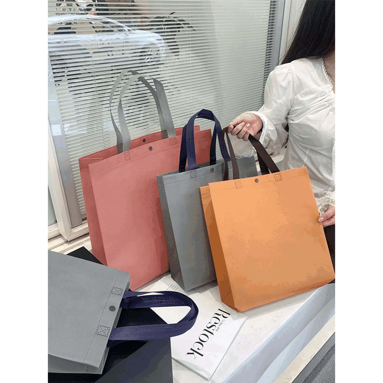 Boutique Non-Woven Tote Bags — 7 Styles animated product view 1