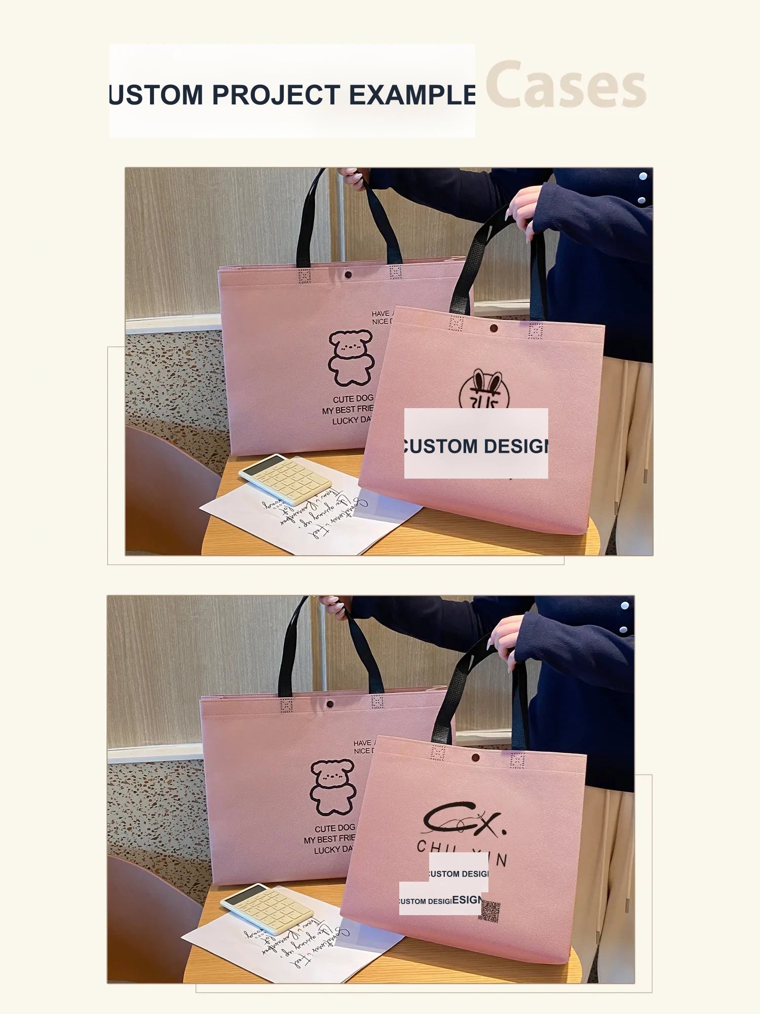 Boutique Non-Woven Tote Bags — 9 Styles product view 5